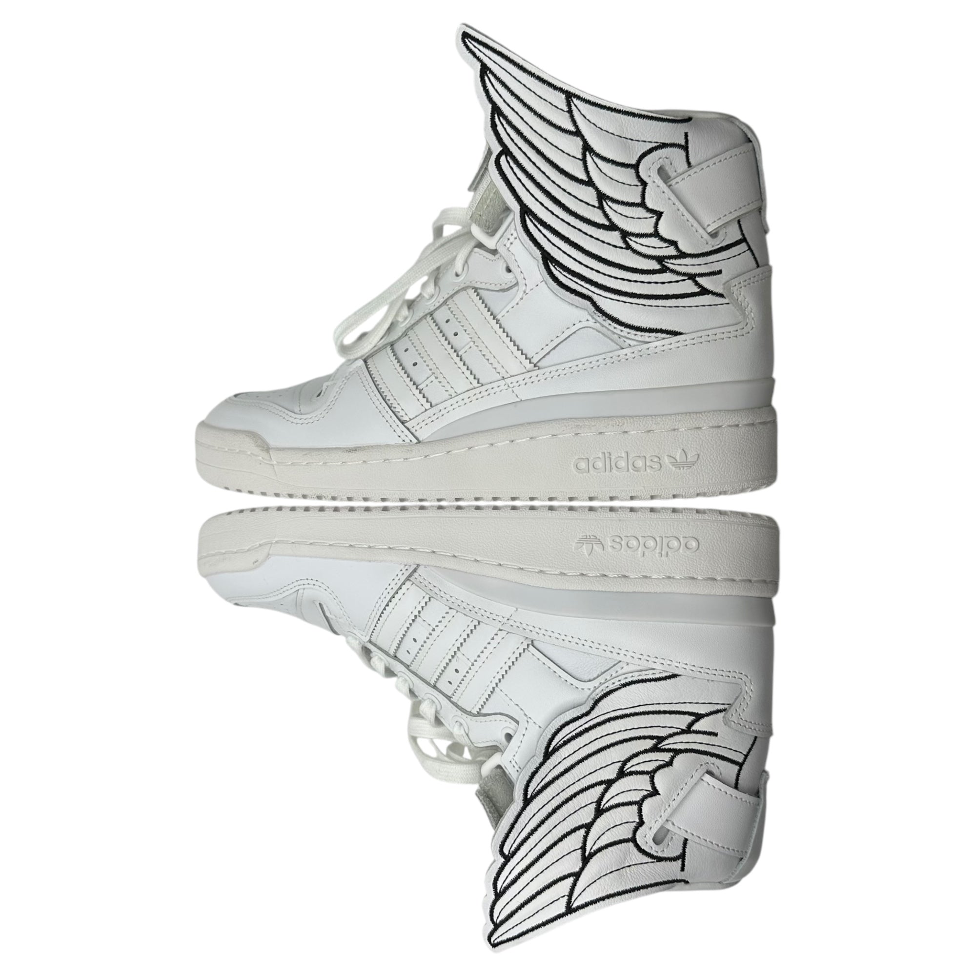 adidas × Jeremy Scott (アディダス × ジェレミースコット) Forum High4.0 NEW WINGS ジェレミースコット フォーラム ハイ ニューウィングス スニーカー GX9445 26.5cm ホワイト×ブラック