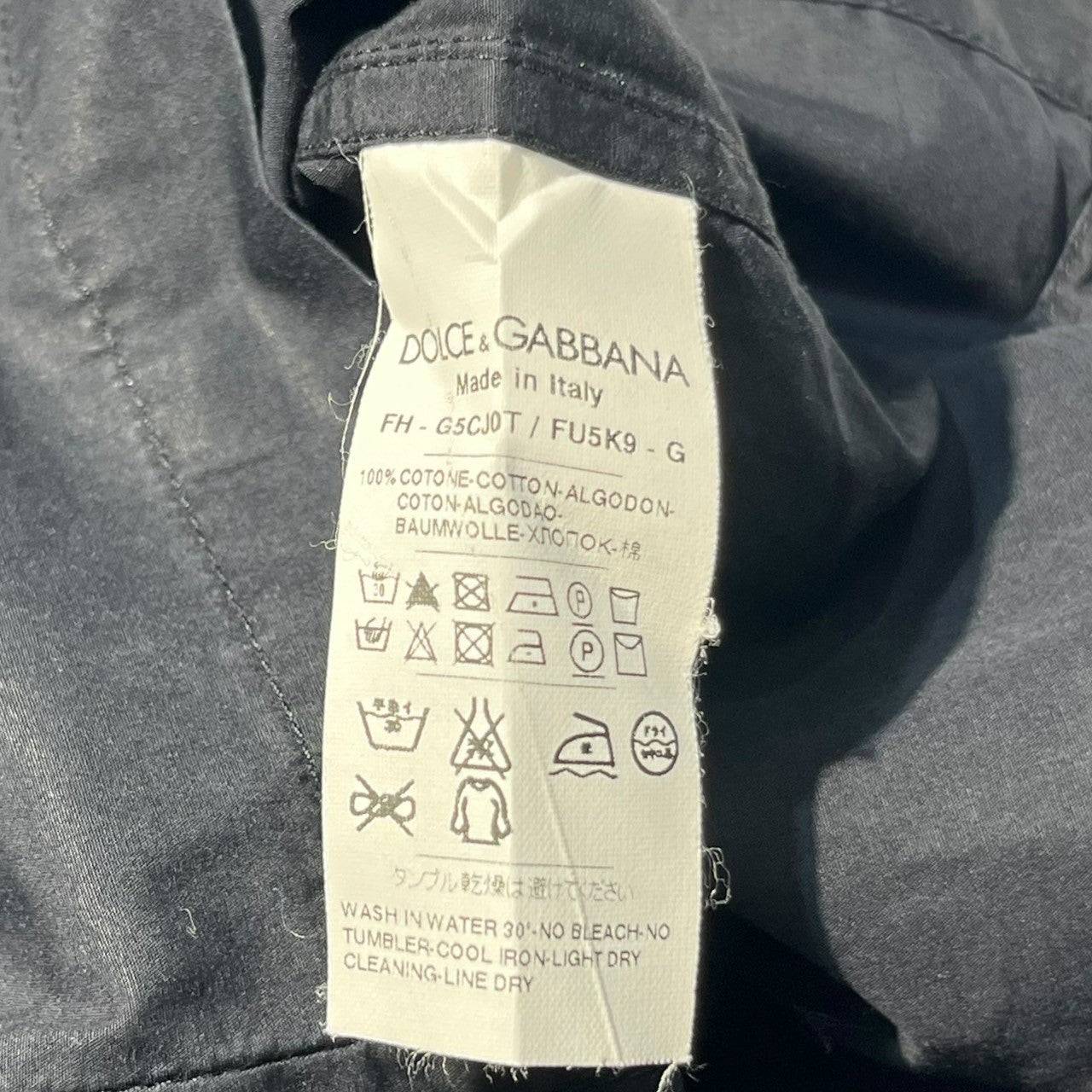 DOLCE&GABBANA(ドルチェ&ガッバーナドルガバ) BIG button S/S shirt ビッグ ボタン 半袖 シャツ G5CJ0T FU5K9 15 1/2 /39 ブラック