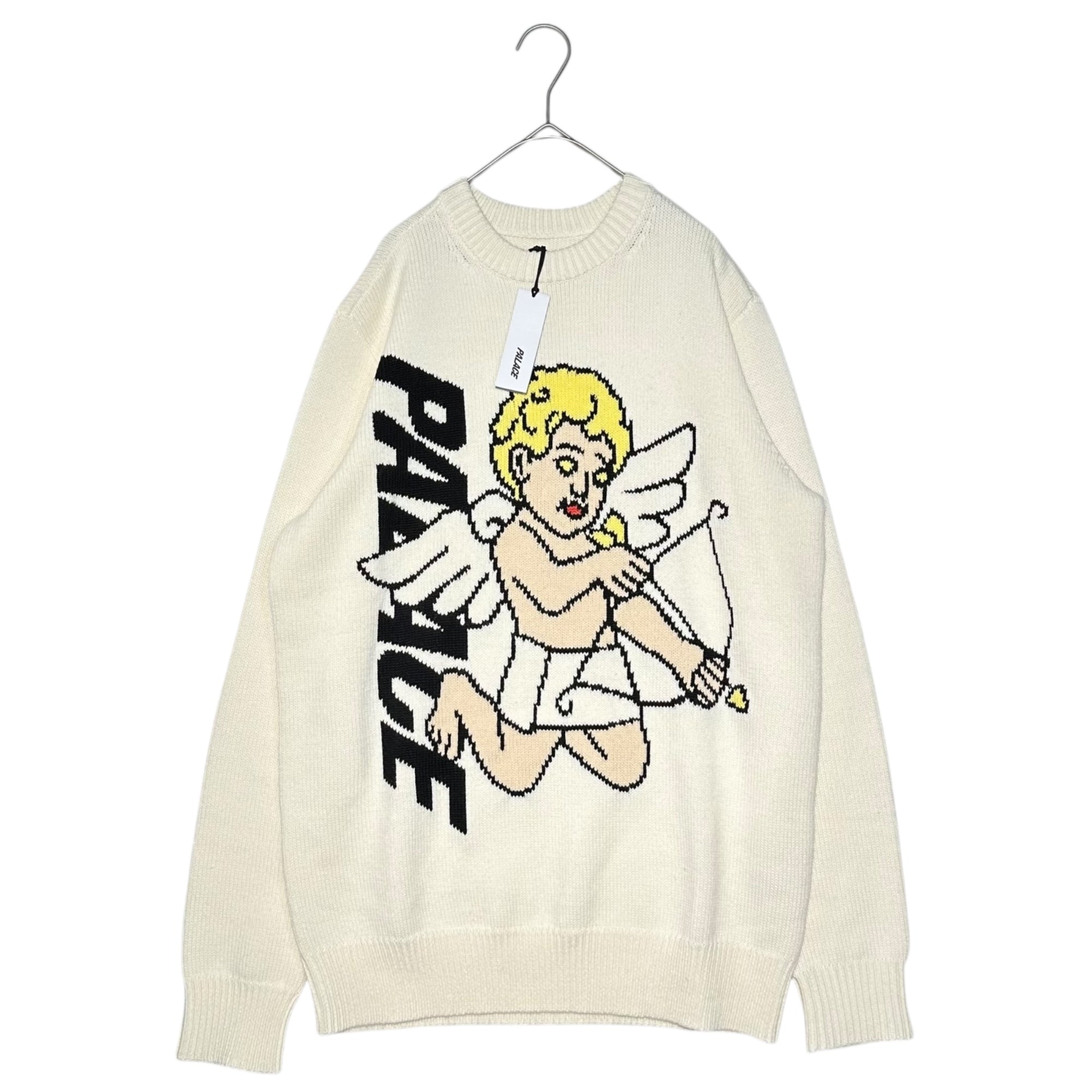 Palace(パレス) 23SS Temptation Knit 天使 ロゴ ニット M アイボリー