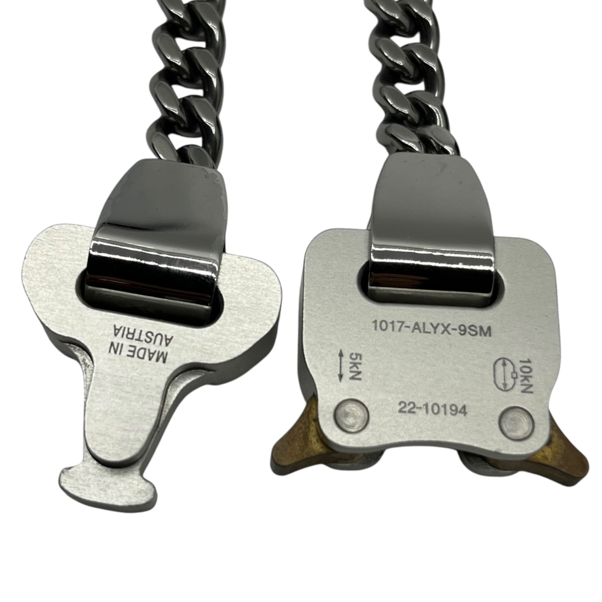 1017 ALYX 9SM(アリクス) Roller coaster buckle chain necklace ローラー コースター バックル チェーン ネックレス AAUJW213OT01 S シルバー GRY0002 コブラ アクセサリー 箱付