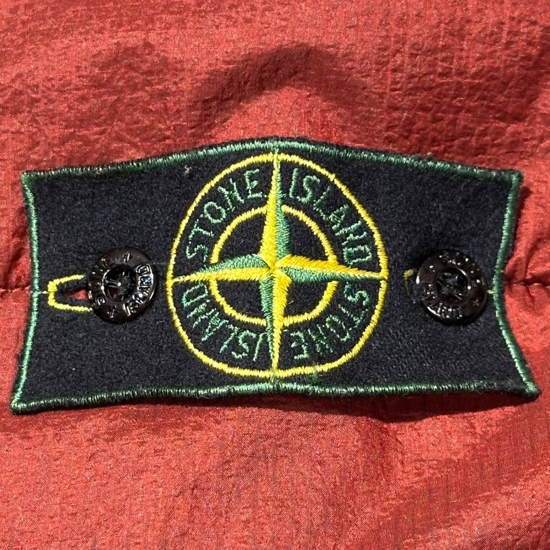 STONE ISLAND(ストーンアイランド) 95AW by Massimo Osti Puffer Jacket マッシモオスティ期 ナイロン メタル ダウン ジャケット 23154L33 M レッド 90's 90年代 グリーンエッジ アーカイブ