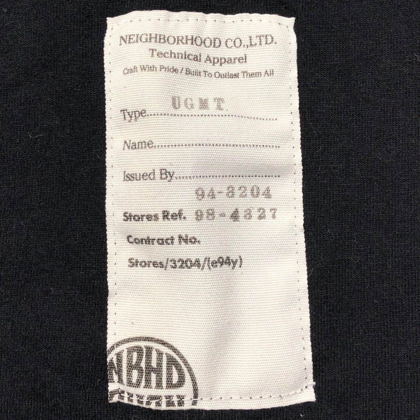 NEIGHBORHOOD × FRAGMENT DESIGN(ネイバーフッド×フラグメントデザイン) 00's patch print T-shirt ワッペンプリント Tシャツ 1(S) ブラック