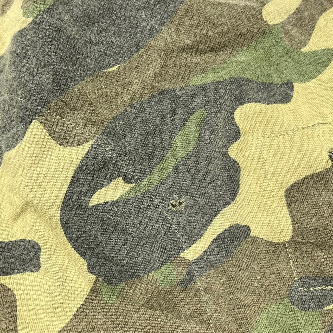 A BATHING APE(アベイシングエイプ) 00's camo sweat cargo shorts カモフラ スウェット カーゴショーツ M カーキ