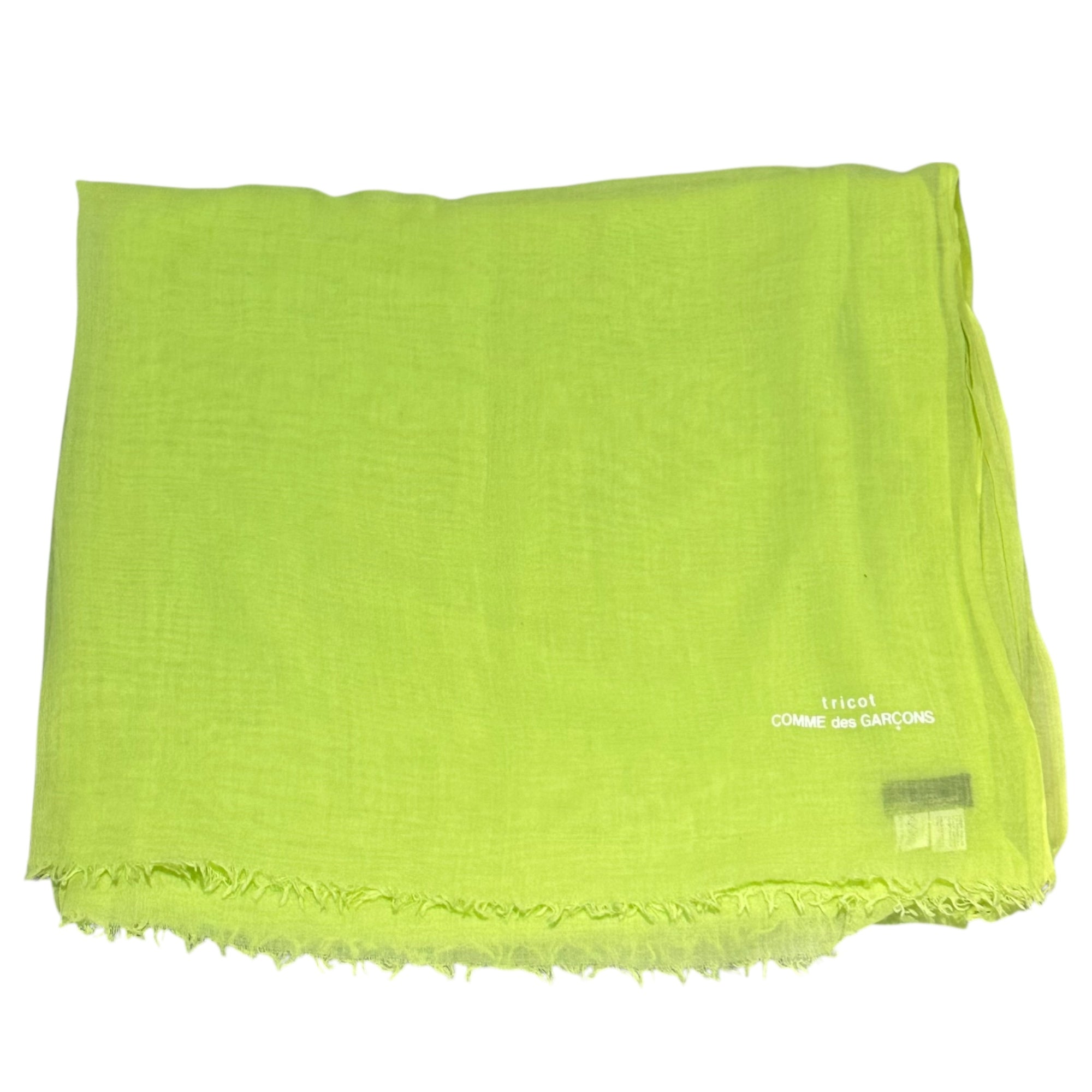 tricot COMME des GARCONS(トリココムデギャルソン) Logo Stole ロゴ ストール ライムイエロー