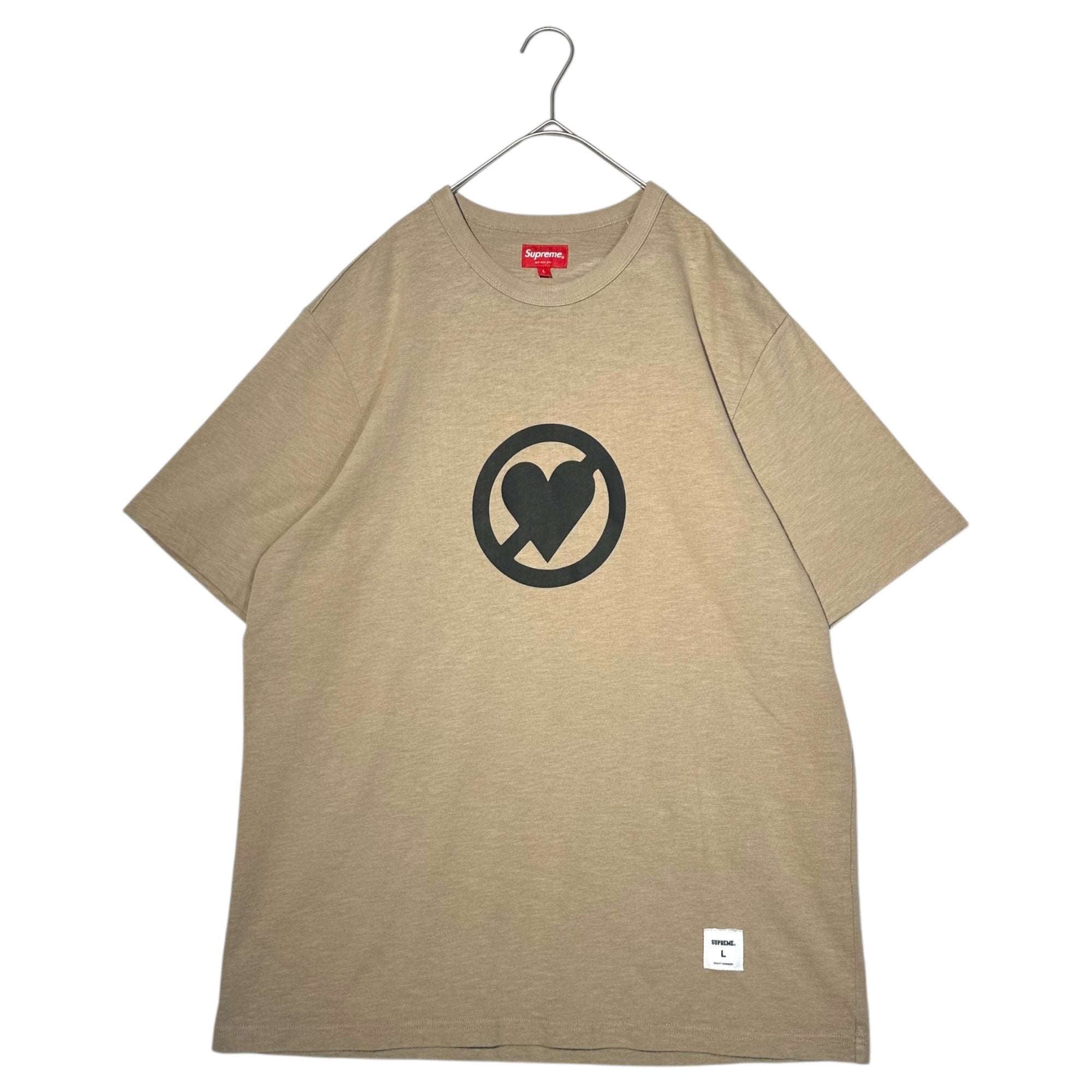 SUPREME(シュプリーム) 22AW No Love S/S Top ノーラブ 半袖 Tシャツ カットソー Dark Tan L ベージュ×ブラック