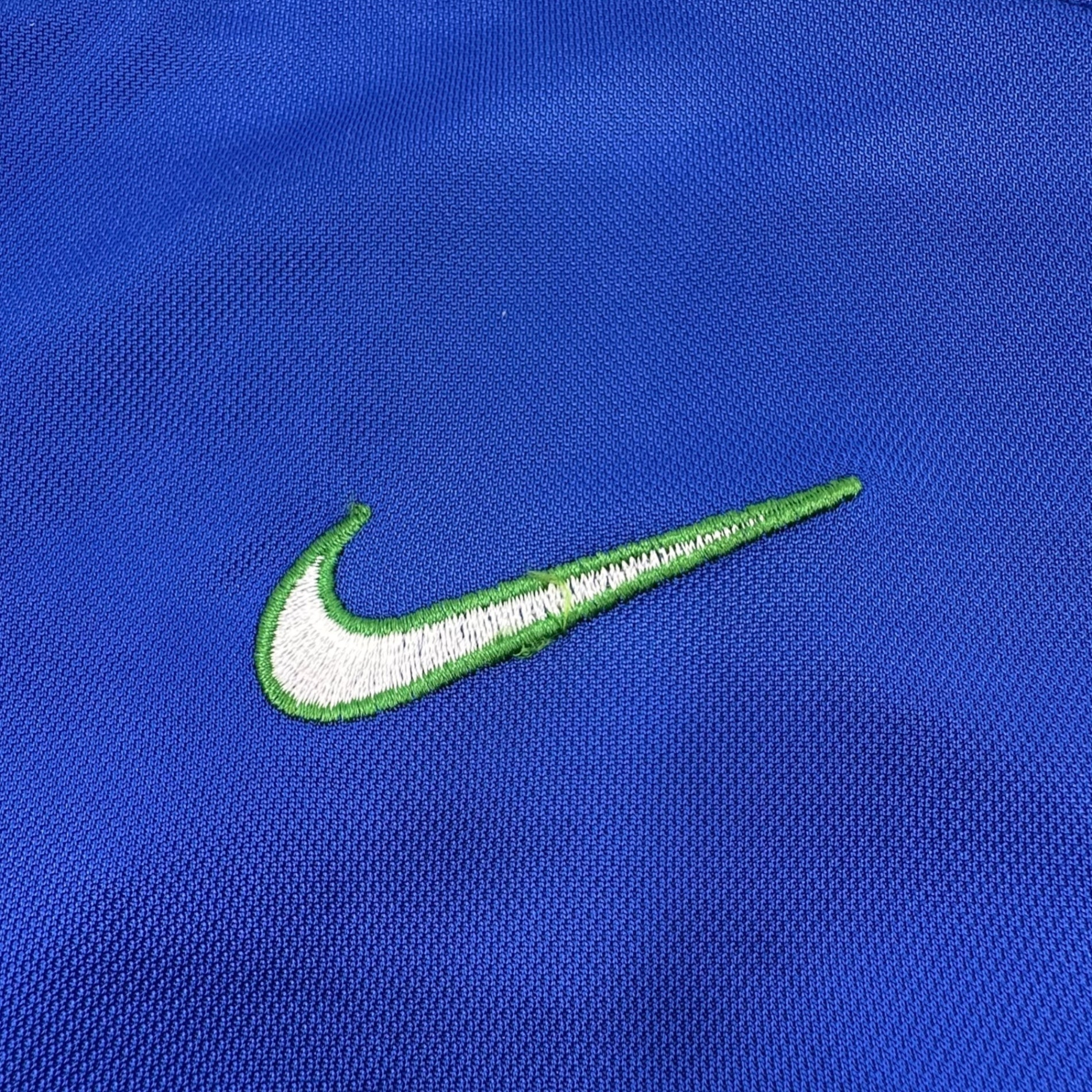 NIKE(ナイキ) 1998 world cup ”BRASIL” away uniform ワールドカップ ブラジル代表 アウェイ ユニフォーム U98-PRX L ブルー ゲームシャツ Tシャツ 90年代 90's