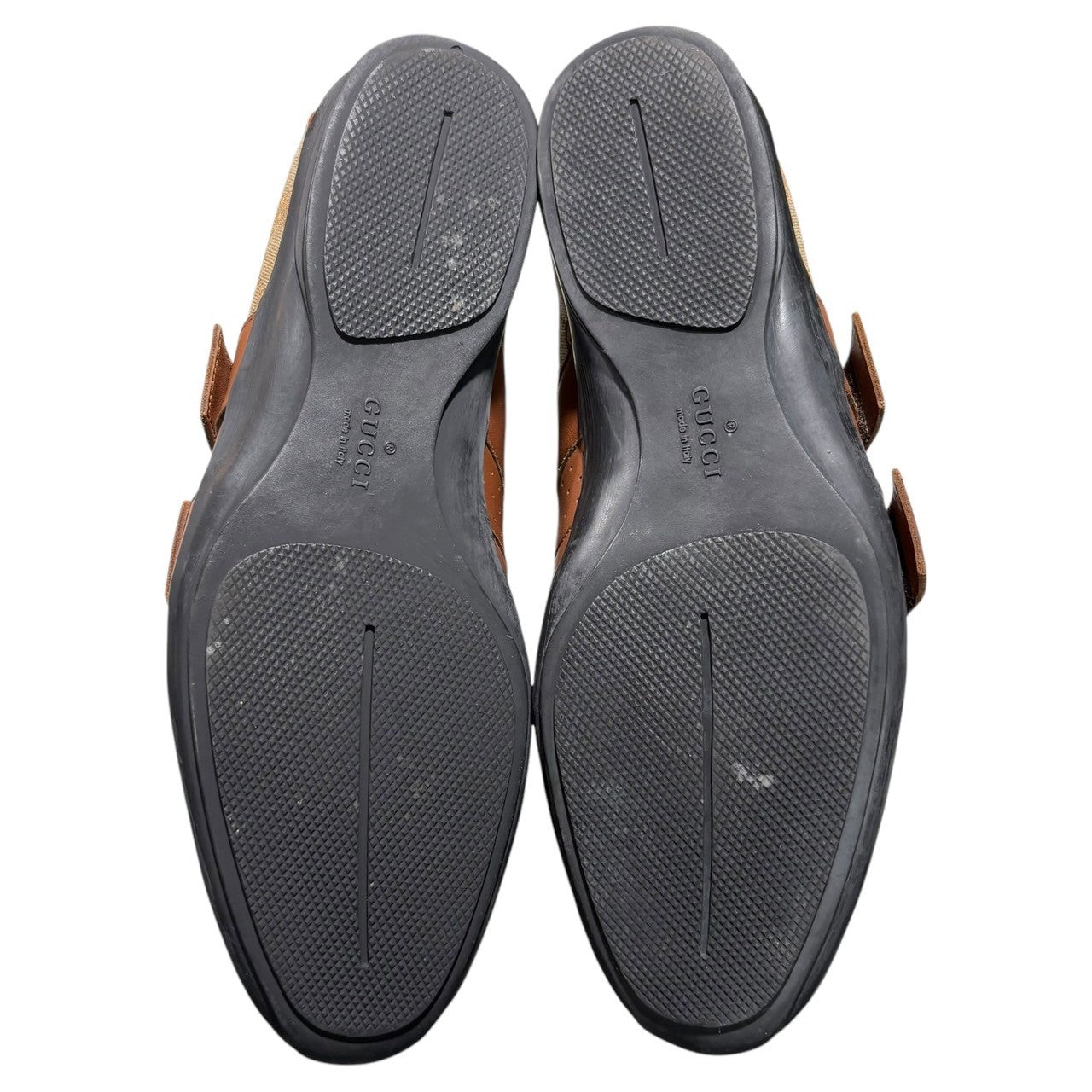 GUCCI(グッチ) GG canvas x leather combination shoes GGキャンバス レザー コンビ シューズ 091835 43 1/2(27.5cm) ブラウン×ベージュ