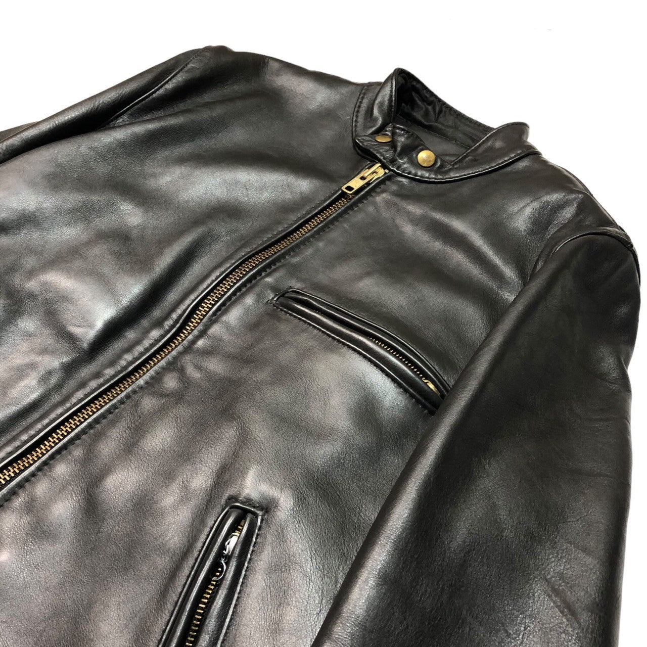 VANSON(バンソン) type B single rider jacket シングル ライダース ジャケット レザー ジャケット タイプB 18877A07 40(L程度) ブラック