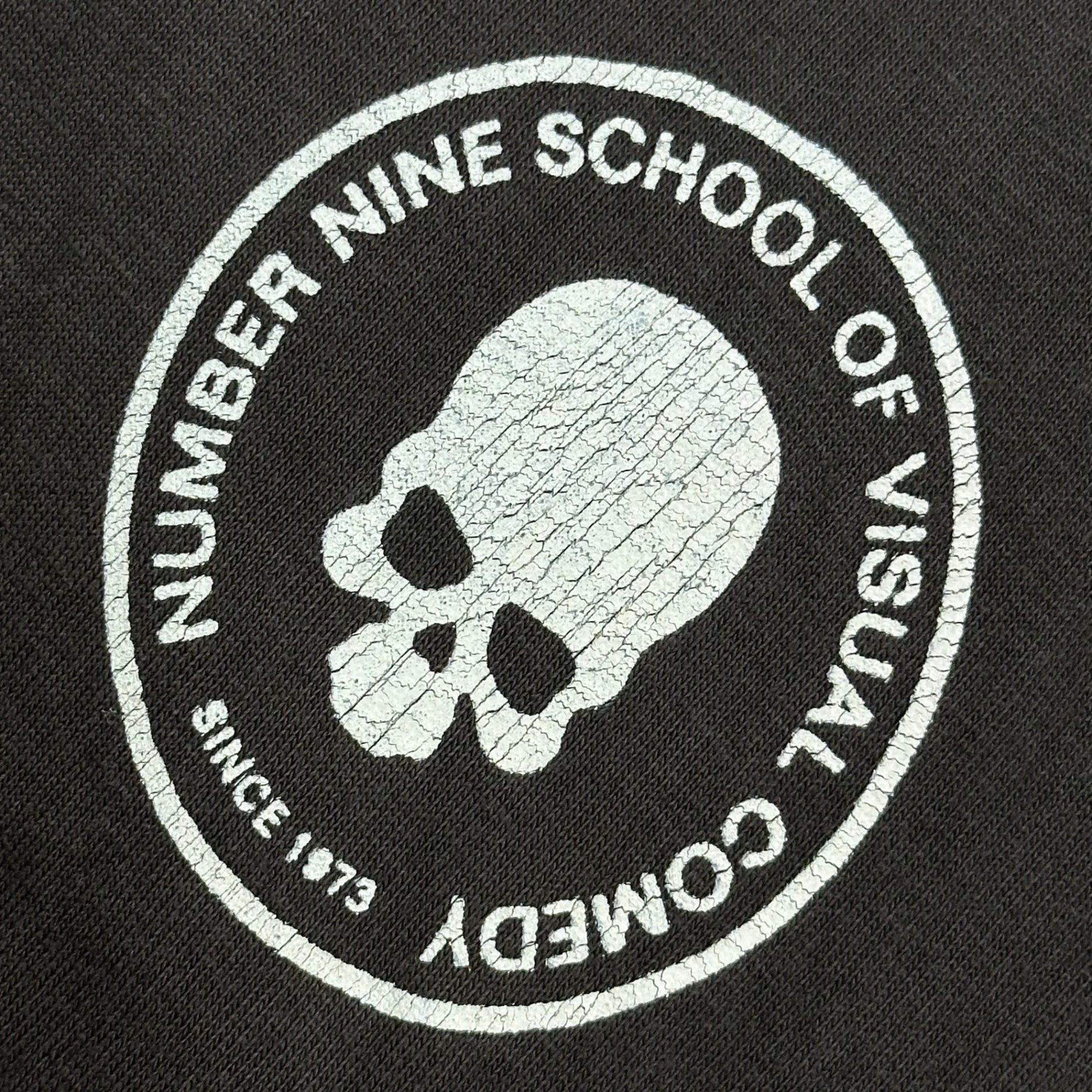 NUMBER (N)INE(ナンバーナイン) 2001SS ”TIME” Perforated skull tank top タイム期 穴あき ドクロ スカル プリント タンクトップ 4(L) チャコールグレー 00's Archive アーカイブ 稀少サイズ