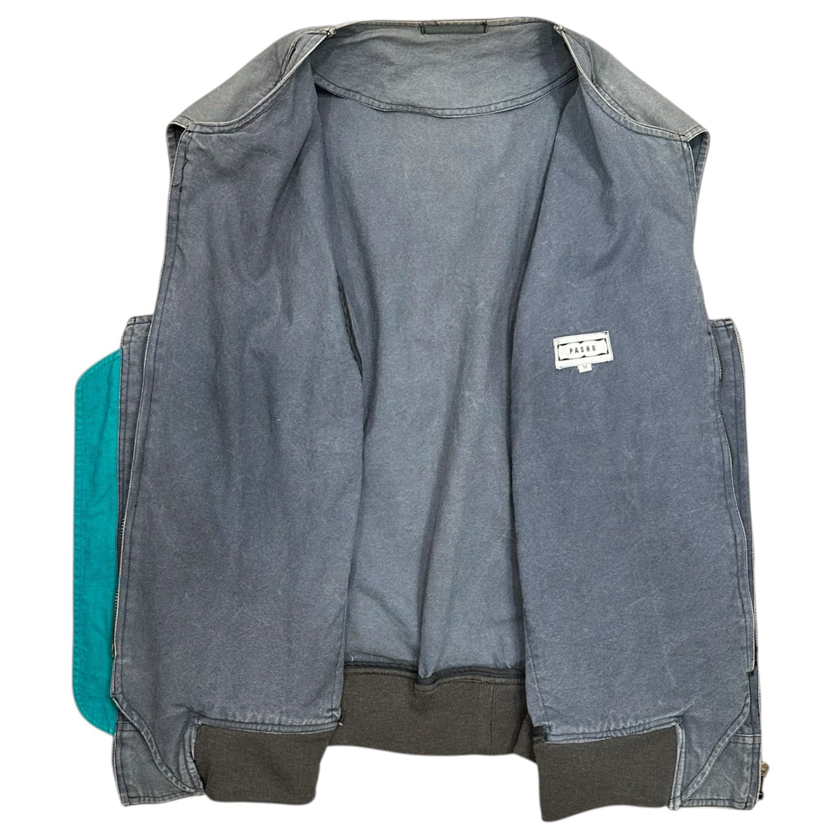 PASHU(パッシュ) 1990’s Layered Gimmick Vest レイヤード ギミック ベスト M グレー×ライトブルー 90年代