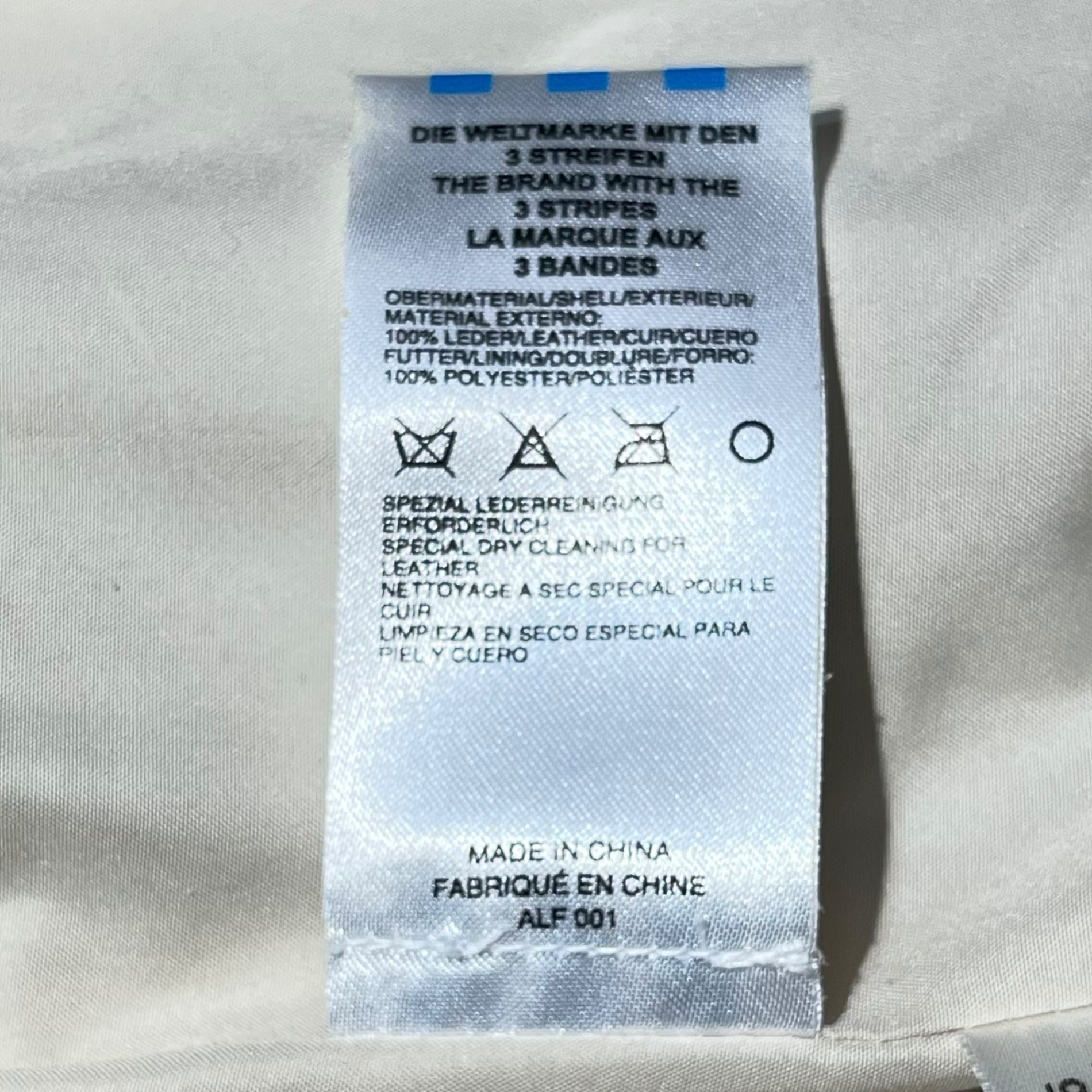 adidas(アディダス) 00's Punched leather python three-line blouson パンチング レザー パイソン スリーライン ALF001 M アイボリー 2005年 万国旗 羊革