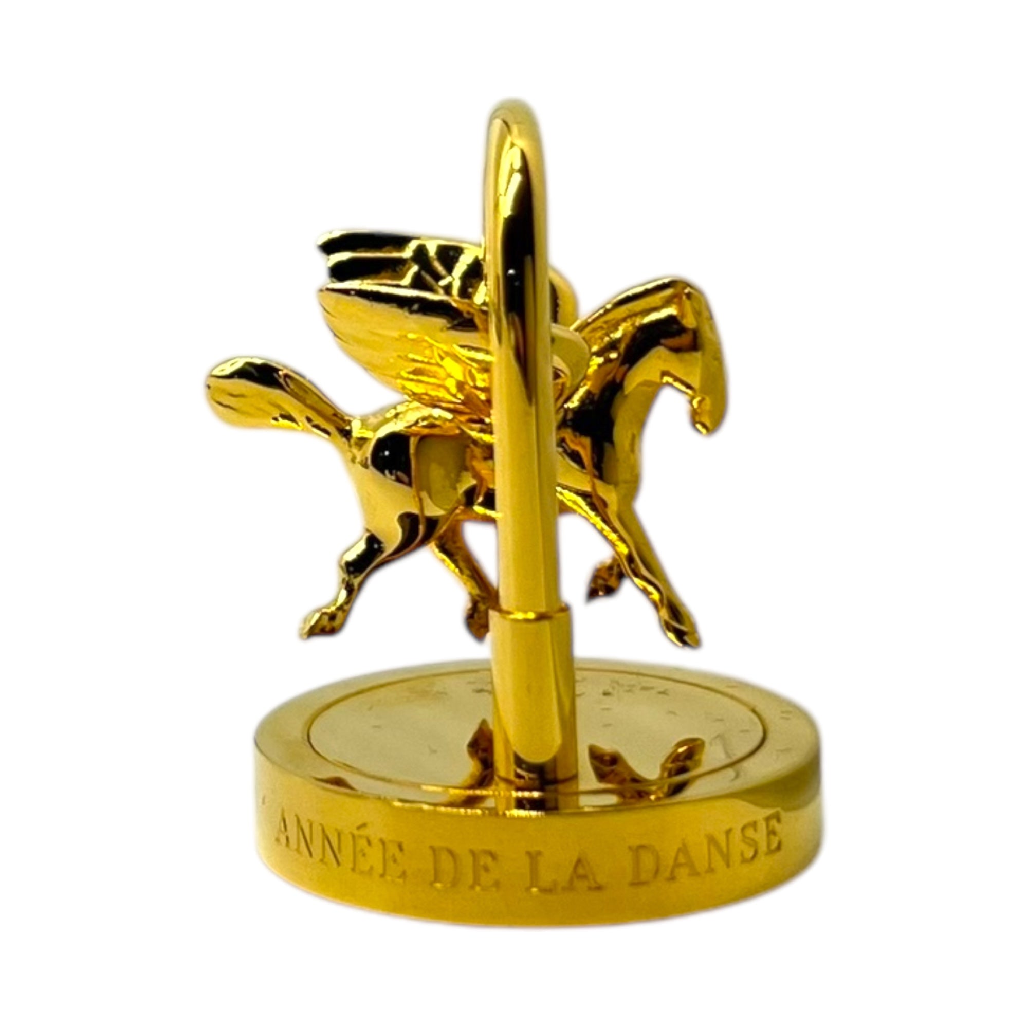 HERMES(エルメス) 2007年限定 Pegasus Cadena Charm アーネダンス ペガサス カデナ チャーム 年間テーマ 「Entrez Dans la Danse!」 ダンス ゴールド 箱付 ペンダントトップにも 可動式