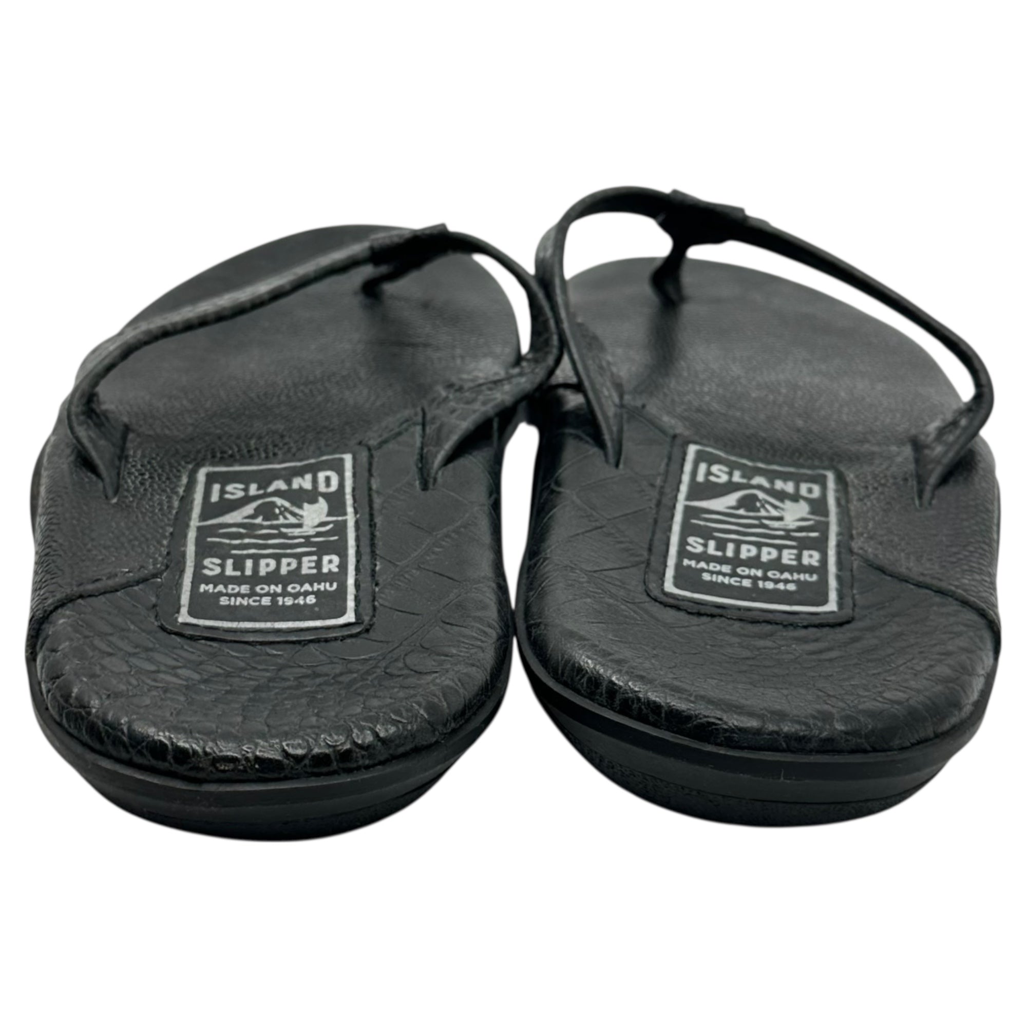 NEIGHBORHOOD×ISLAND SLIPPER(ネイバーフッド×アイランドスリッパ) 23SS NH X ISLAND SLIPPER.LEATHER SANDAL レザー サンダル 231GSISN-FW01 27cm ブラック コラボ