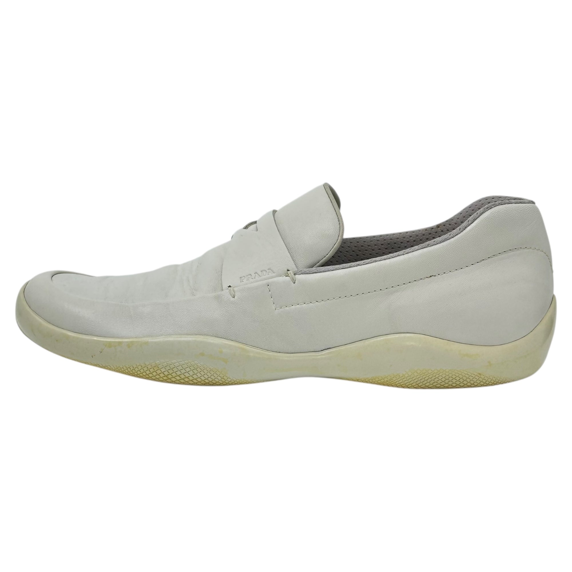 PRADA SPORT(プラダスポーツ) 00's America's Cup Leather Loafers アメリカズ カップ レザー ローファー 8(27cm~27.5cm程度) ホワイト Y2K スニーカー