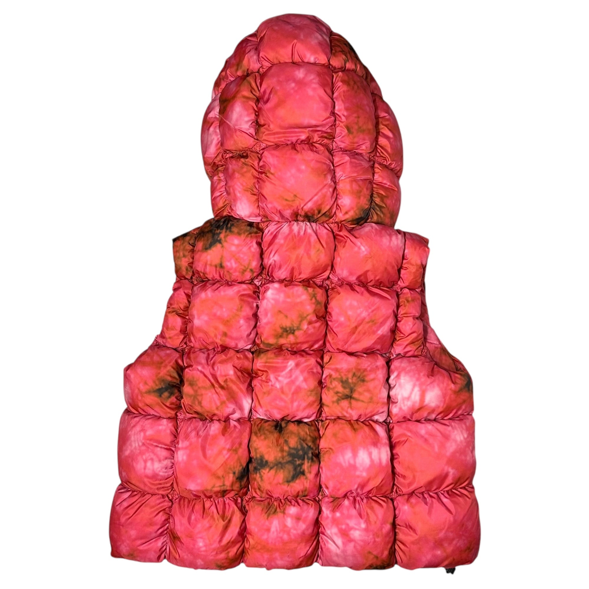 DIESEL(ディーゼル) 23AW W-Ralla-SL Jacket タイダイ柄 ダウン ベストフーディ A11453 46 ピンク