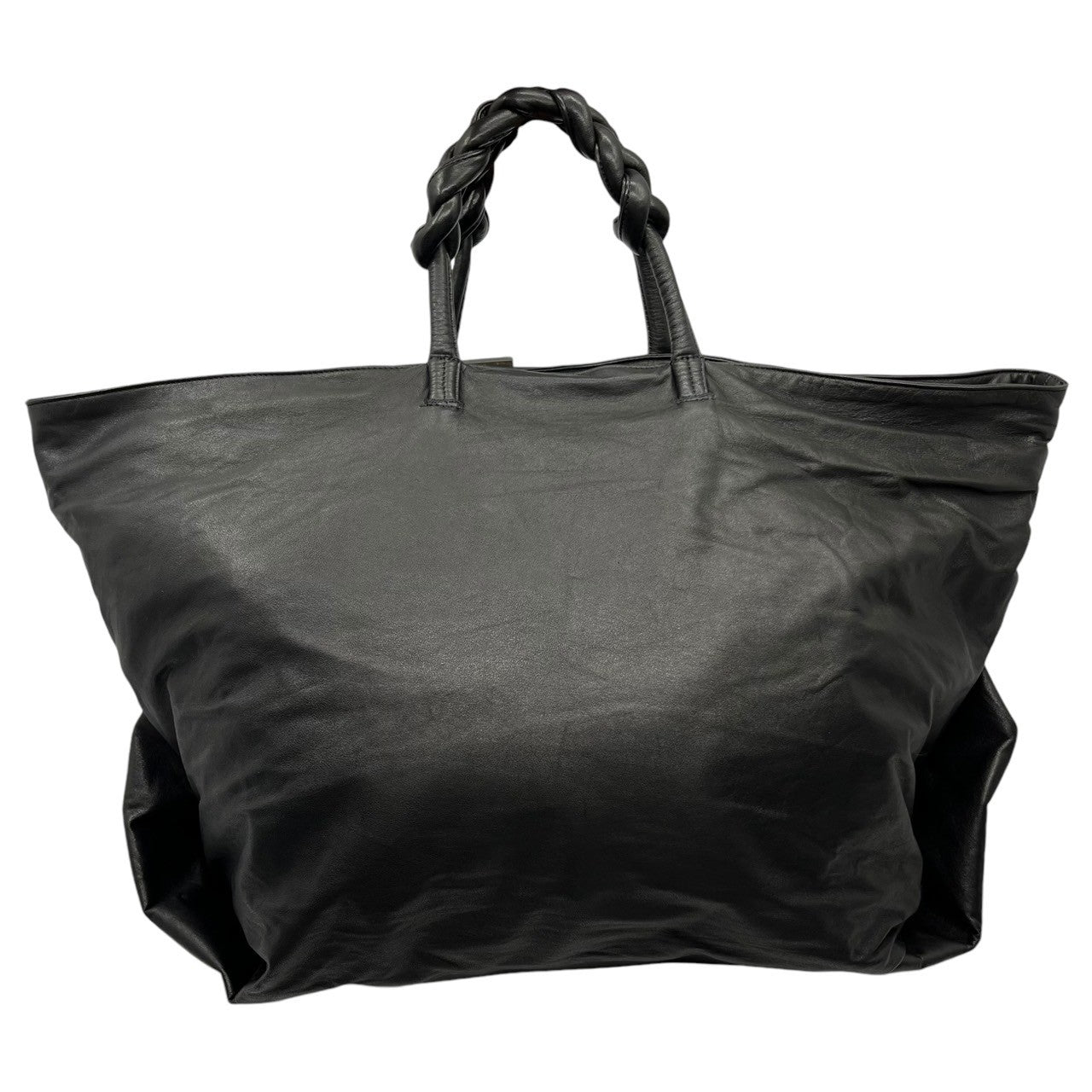 discord Yohji Yamamoto(ディスコード ヨウジヤマモト) 22SS NAMU Tote ナム 木製パネル レザー トート バッグ DG-I43-780 ブラック