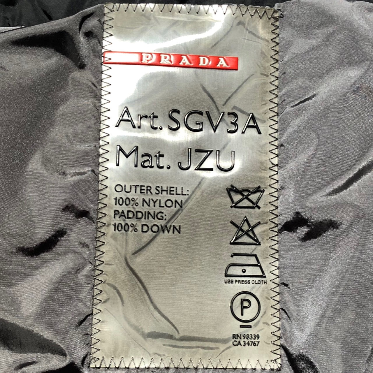 PRADA SPORT(プラダスポーツ) ナイロンダウンベスト 50(Lサイズ程度) ブラック