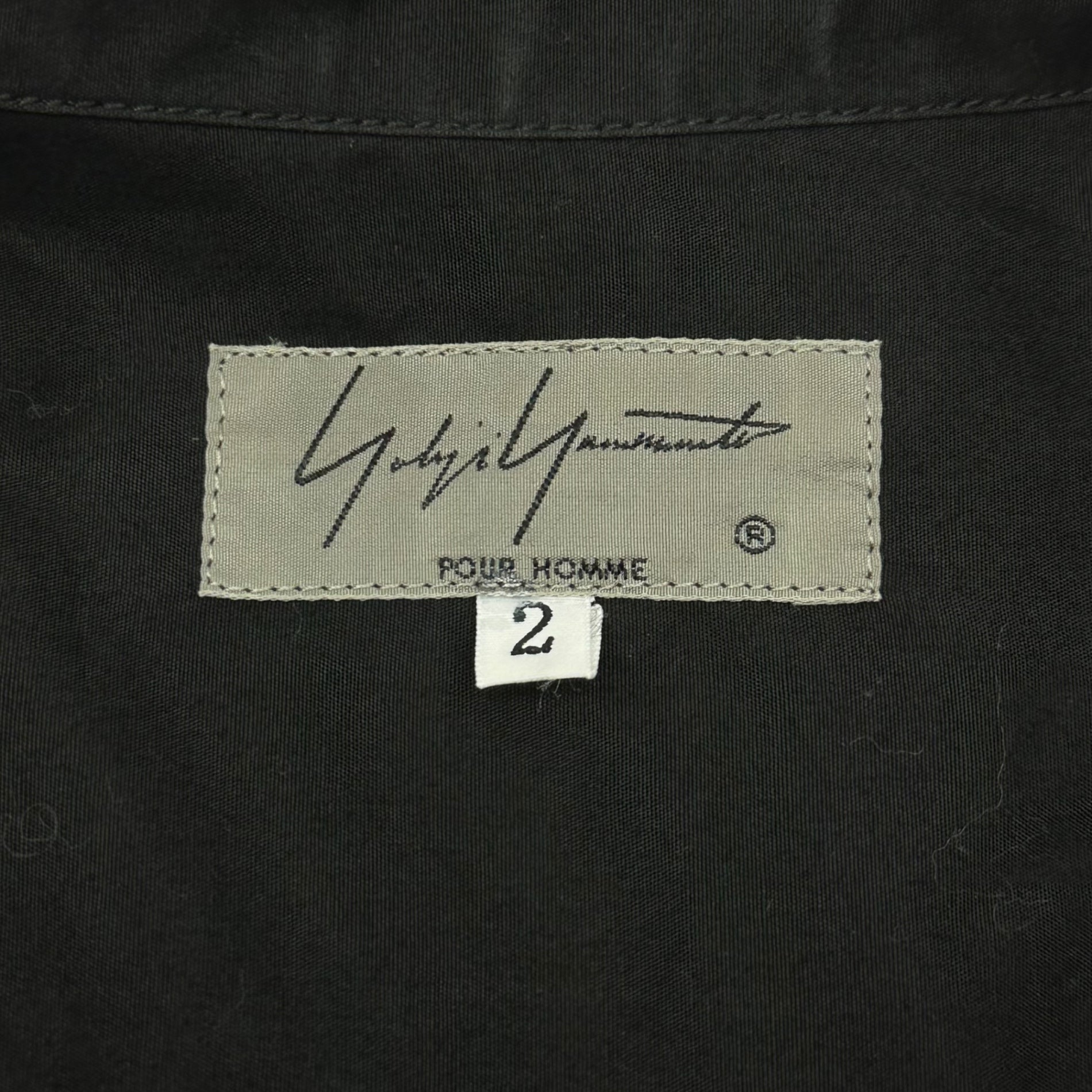 YOHJI YAMAMOTO POUR HOMME(ヨウジヤマモトプールオム) 17AW 環縫い釈迦B China Button Open Collar L/S Shirt チャイナ ボタン オープンカラー L/S シャツ HK-B04-001 2 ブラック