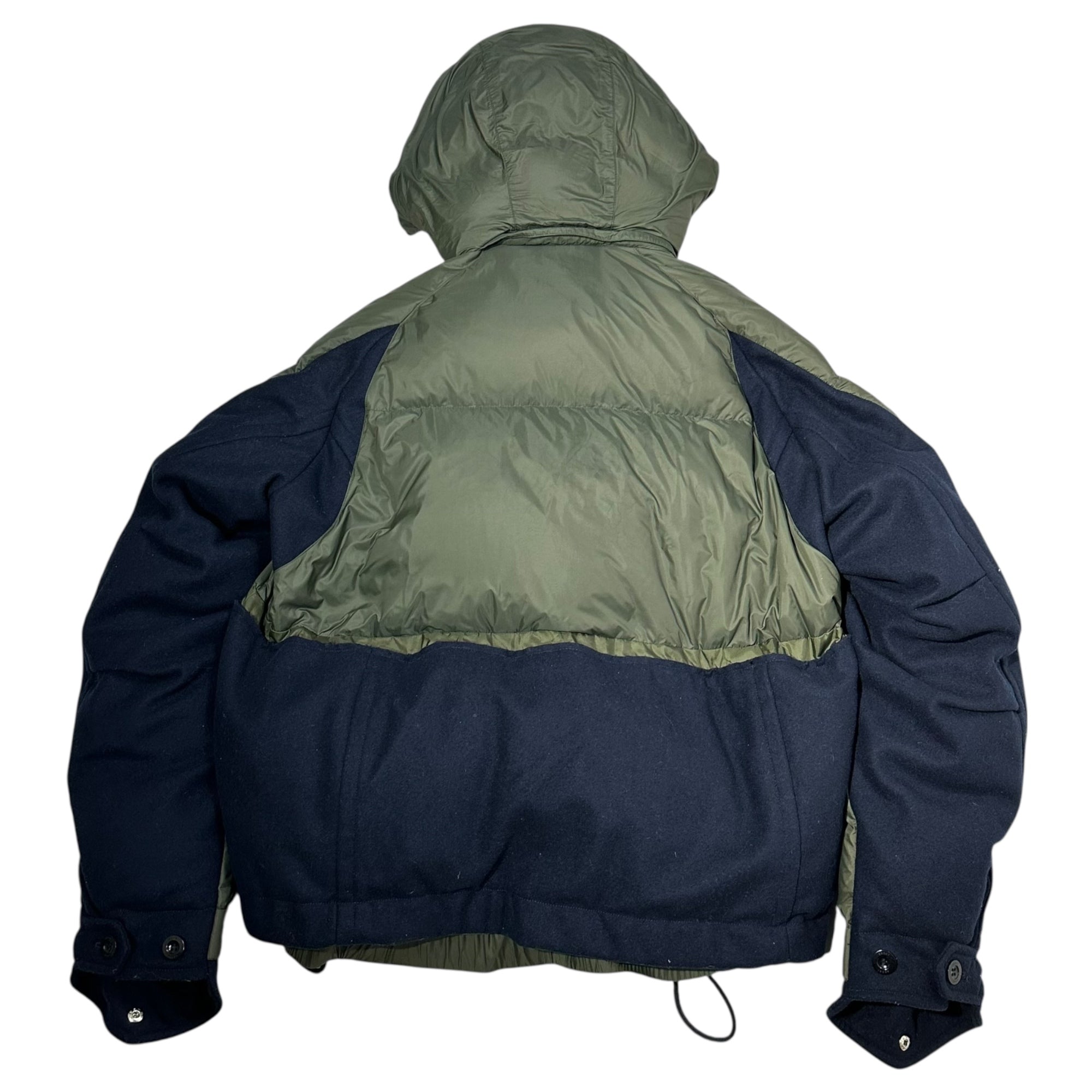 sacai×NIKE(サカイ×ナイキ) NRG PARKA DOWN JACKET エヌアールジー パーカー コラボ ダウン ジャケット CT3269-355 M カーキ×ネイビー