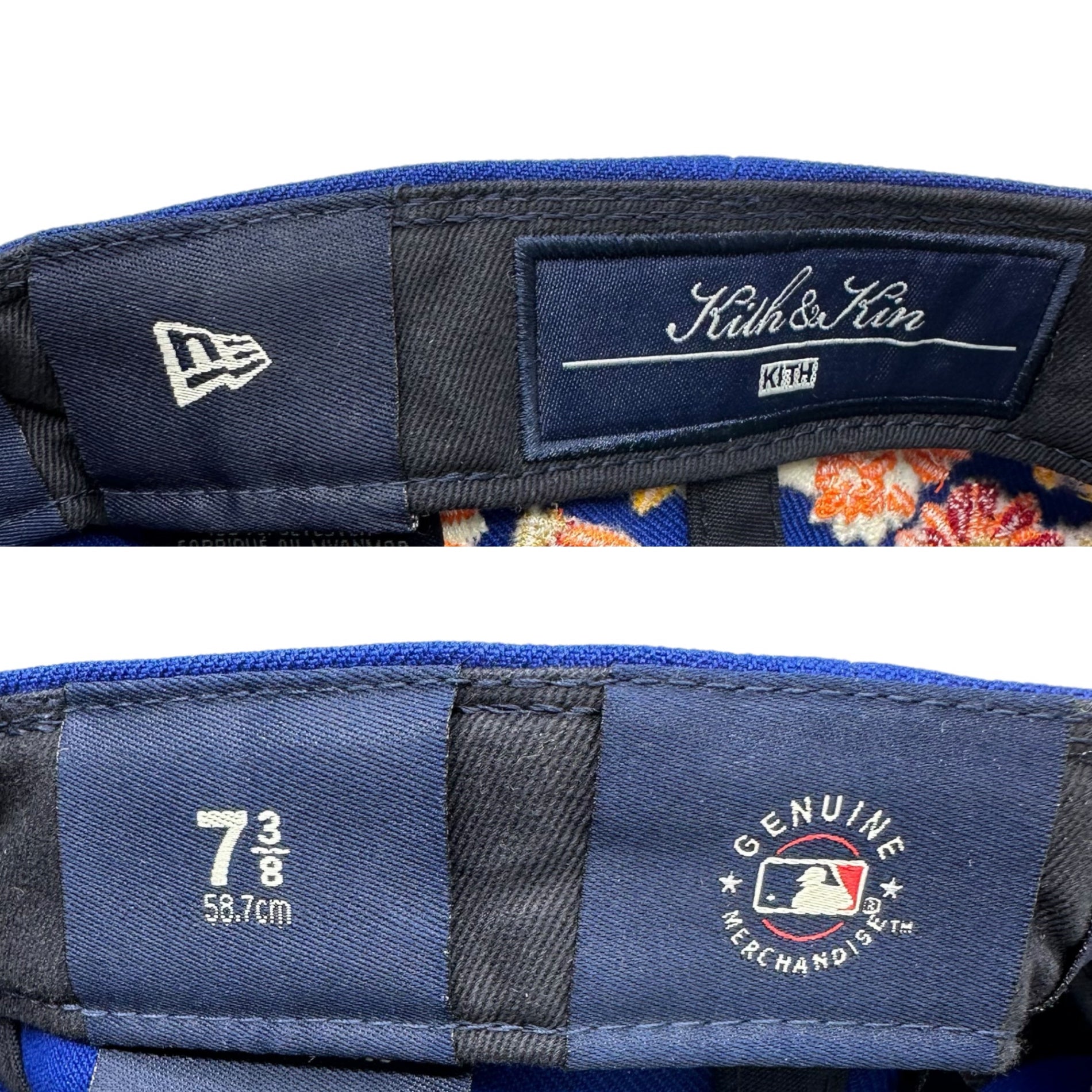 KITH×New Era(キス×ニューエラ) 23SS Mets Floral 59 Fifty Low Profile Hat メッツ コラボ ベースボール キャップ 7 3/8 ブルー 帽子