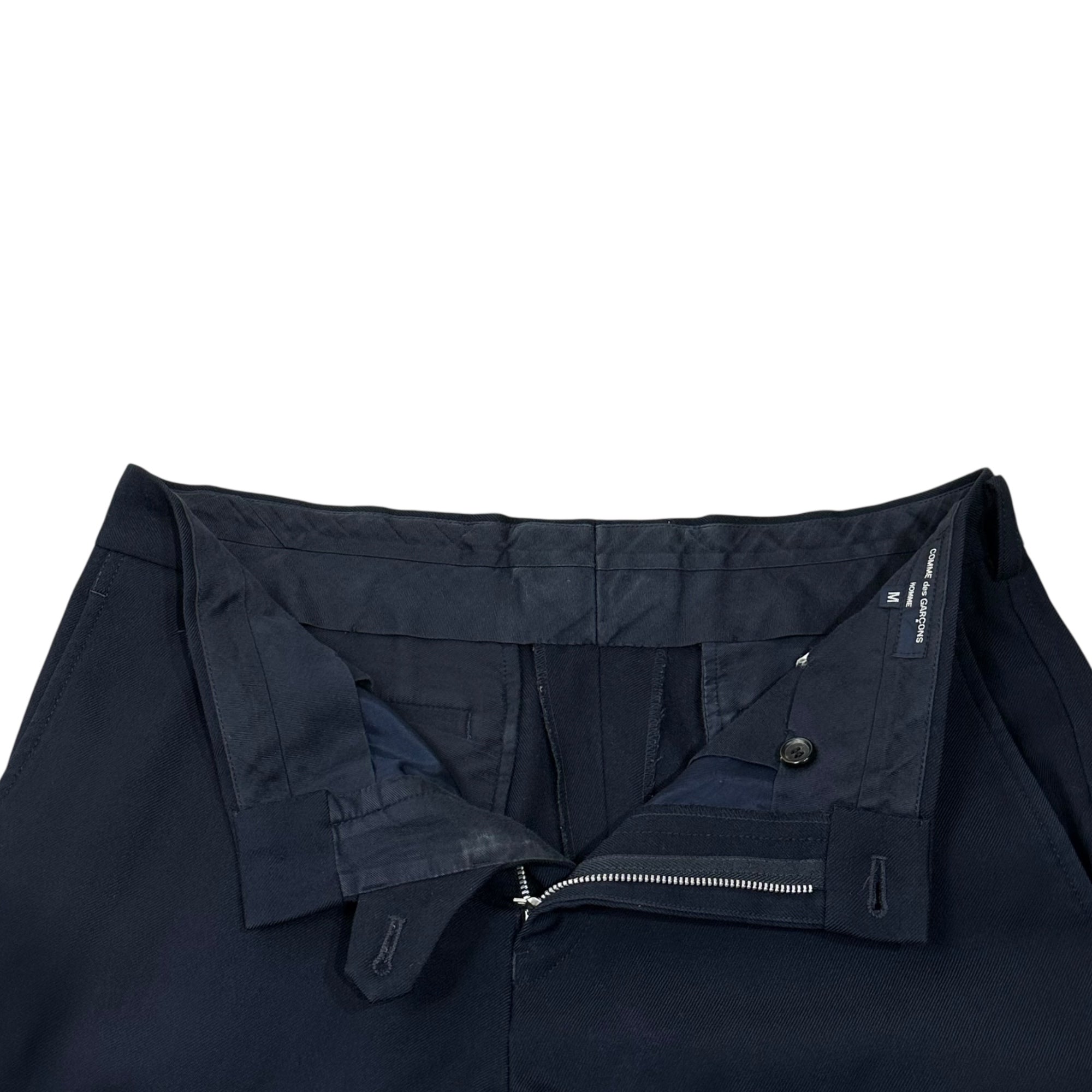 COMME des GARCONS HOMME(コムデギャルソンオム) 11AW Wool tapered slacks ウール テーパード スラックス HH-P051 M ネイビー AD2011