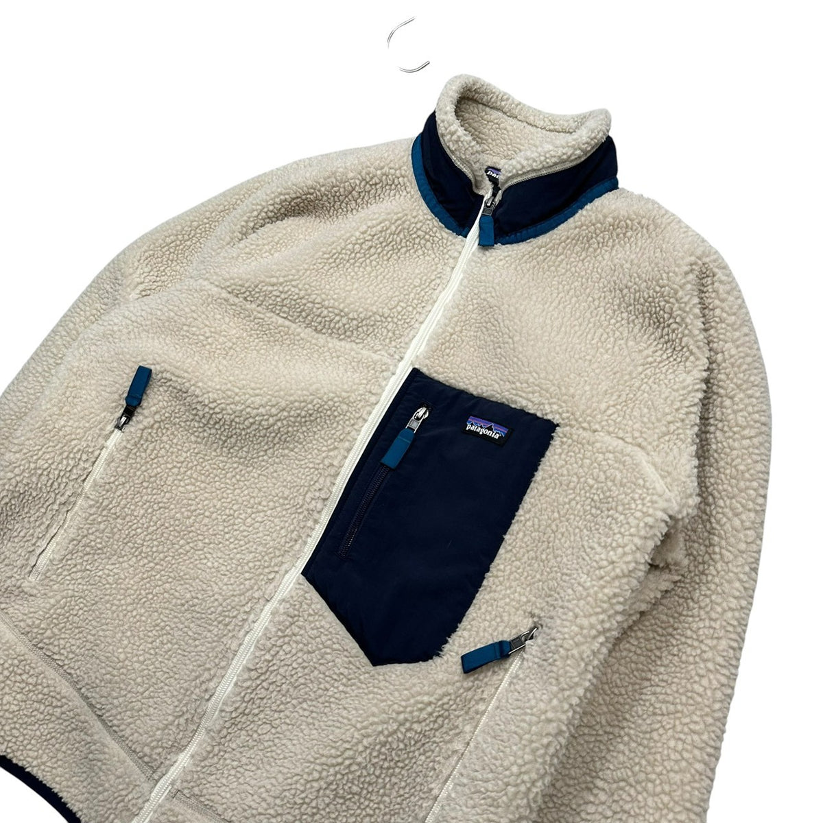Patagonia(パタゴニア) Classic Retro-X Jkt クラシック レトロX ジャケット 23056 L アイボリー×ネイビー ボア フリース ジャケット