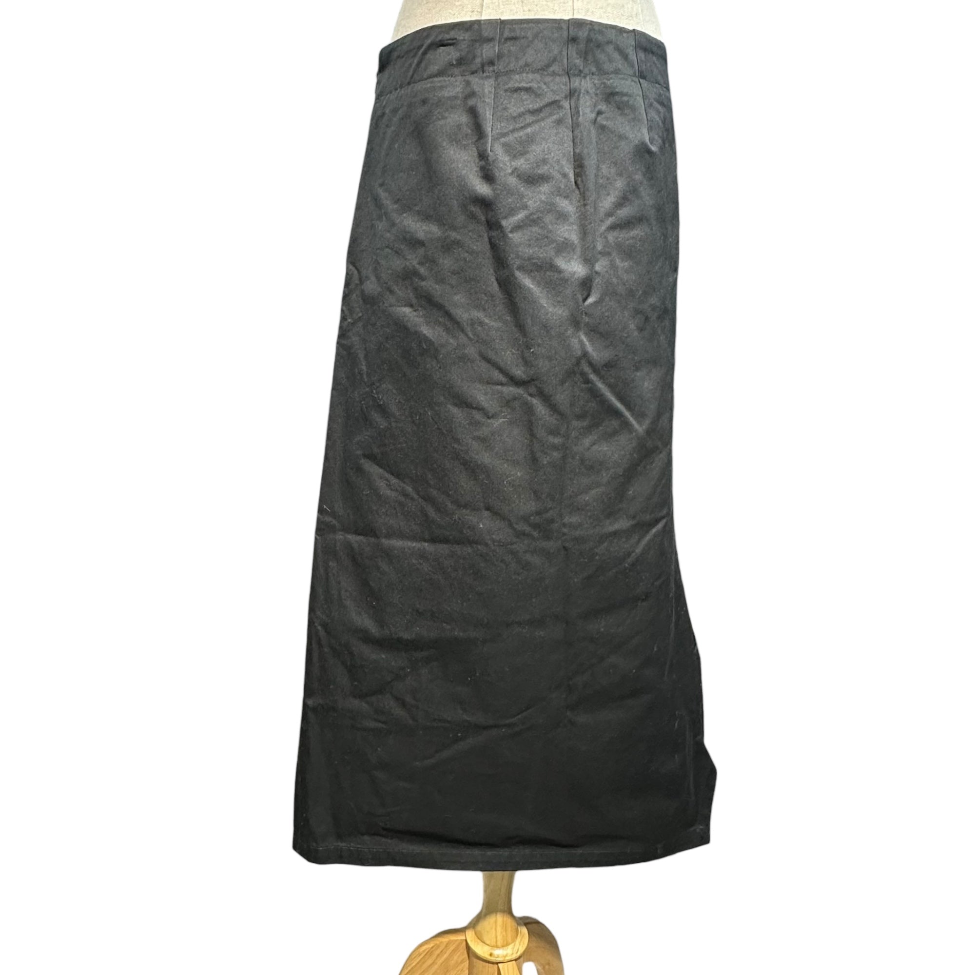 YOHJI YAMAMOTO(ヨウジヤマモト) Cotton Twill Long Tight Skirt コットン ツイル ロング タイトスカート FZ-S30-015 2(M程度) ブラック