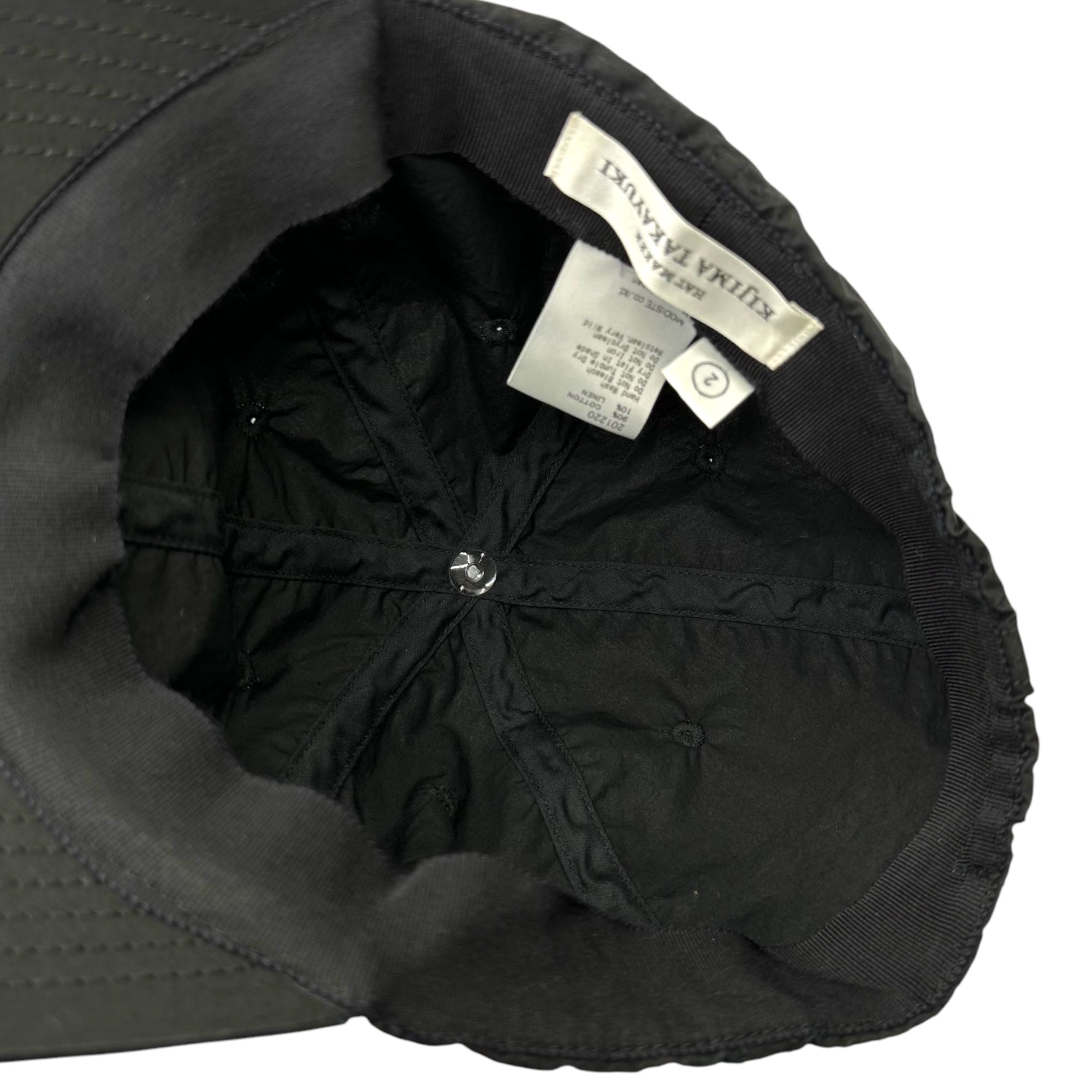 KIJIMATAKAYUKI(キジマタカユキ) Cotton linen typewriter 6-panel cap コットン リネン タイプライター 6パネル キャップ 201220 ブラック 帽子