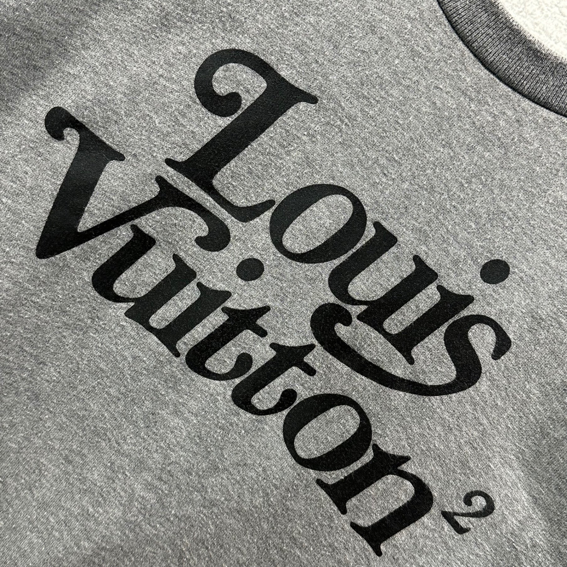 LOUIS VUITTON × NIGO(ルイヴィトン × ニゴー) 20AW Printed Crew Neck Sweatshirt プリント クルーネック スウェット VCCM09 XL グレー×ブラック コラボアイテム