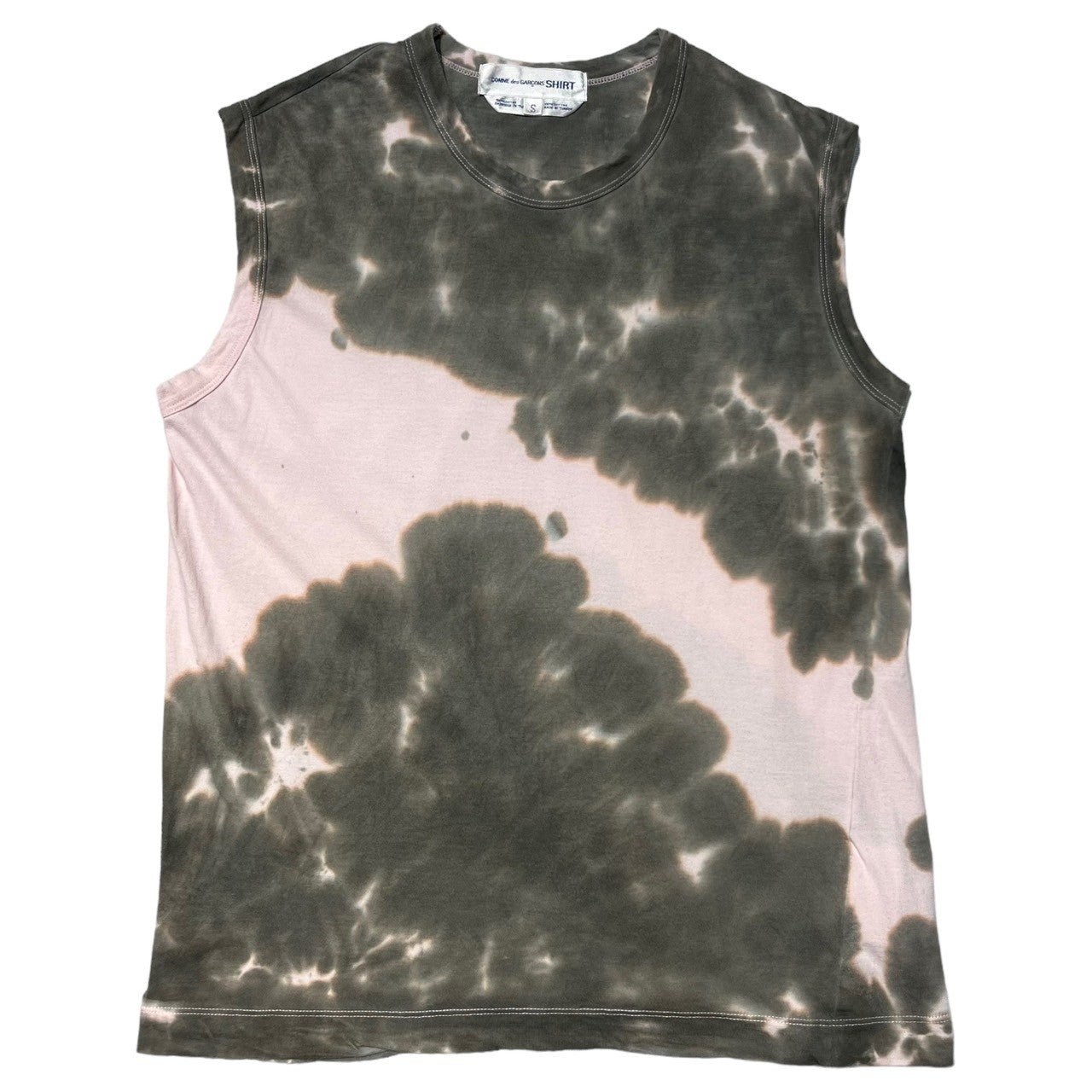 COMME des GARCONS SHIRT(コムデギャルソンシャツ) tie dye sleeveless cut and sew タイダイ ノースリーブ カットソー タンクトップ S12191 S グレー×ピンク
