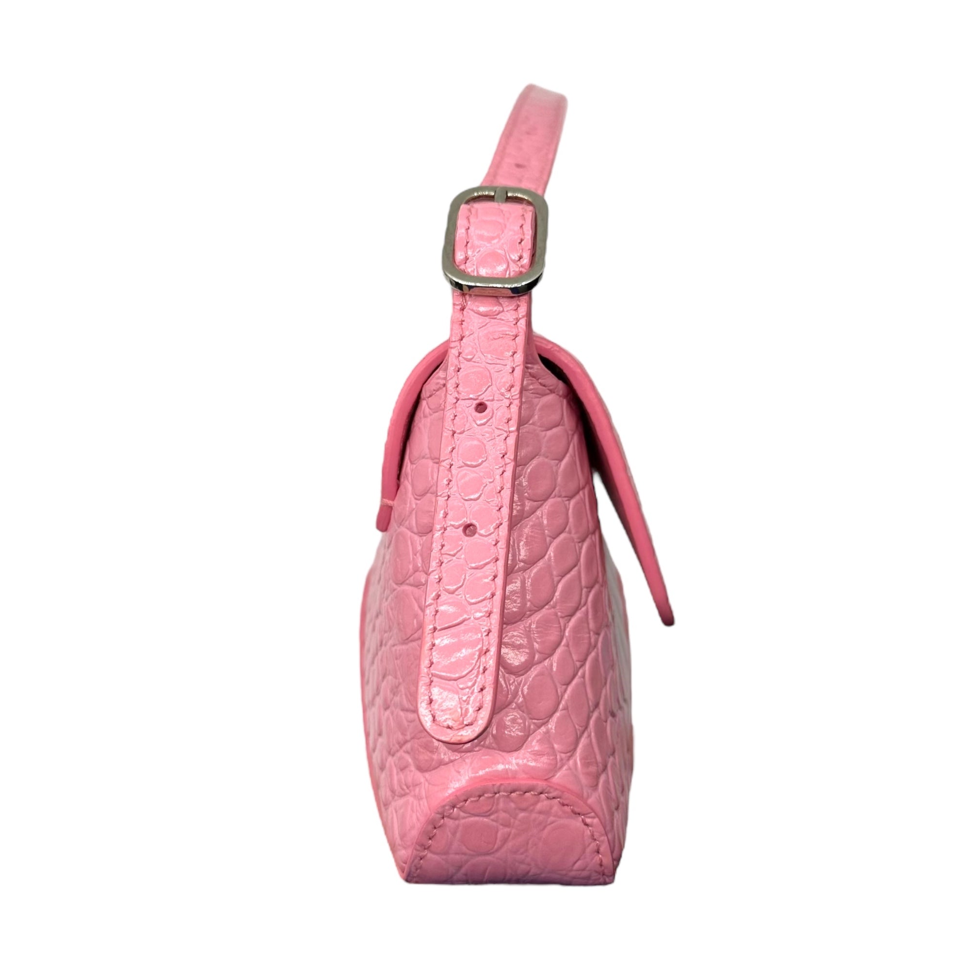 BALENCIAGA(バレンシアガ) XX Small Flap Cross Body Bag 695645-5812-Q-535269 ピンク ロゴ 型押し レザー ワンショルダー バッグ