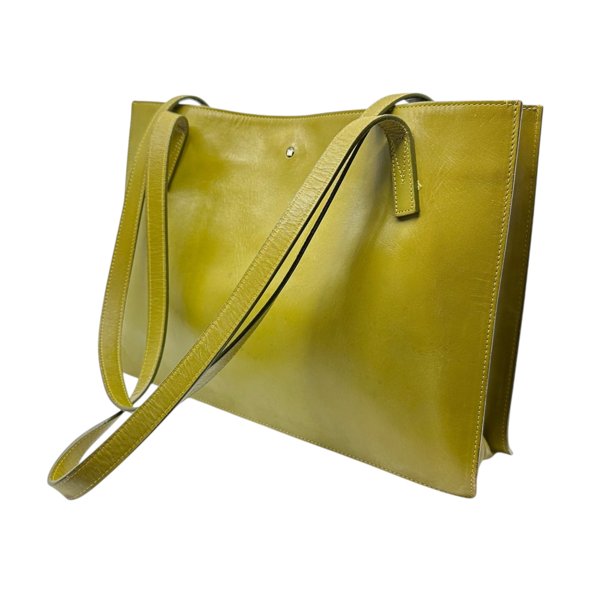 IM ISSEY MIYAKE(アイム イッセイミヤケ) Patent leather tote bag パテント レザー トートバッグ カーキ