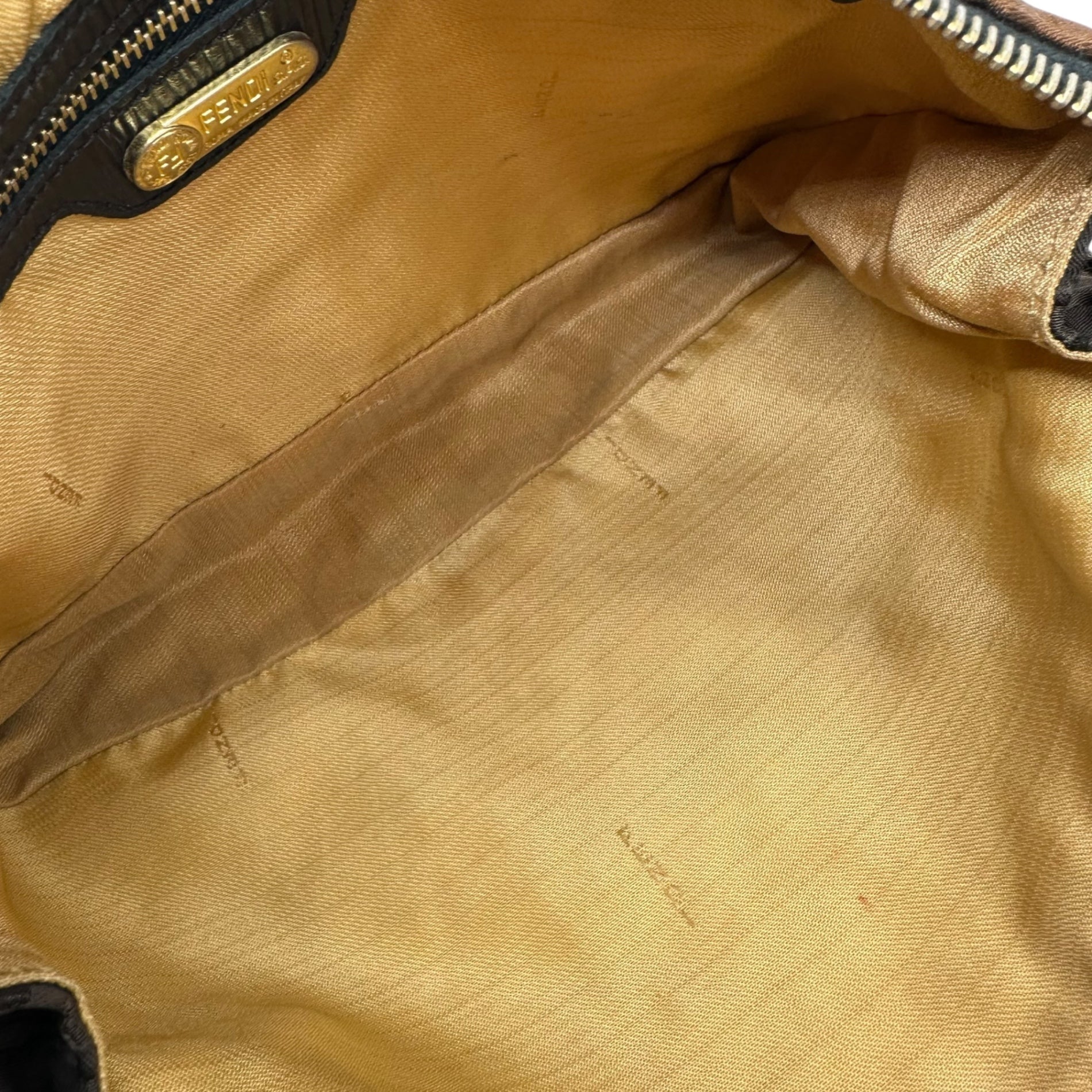 FENDI(フェンディ) Vintage zucca pattern nylon pouch ヴィンテージ ズッカ柄 ナイロン ポーチ ブラウン セカンド バッグ 総柄 OLD オールド