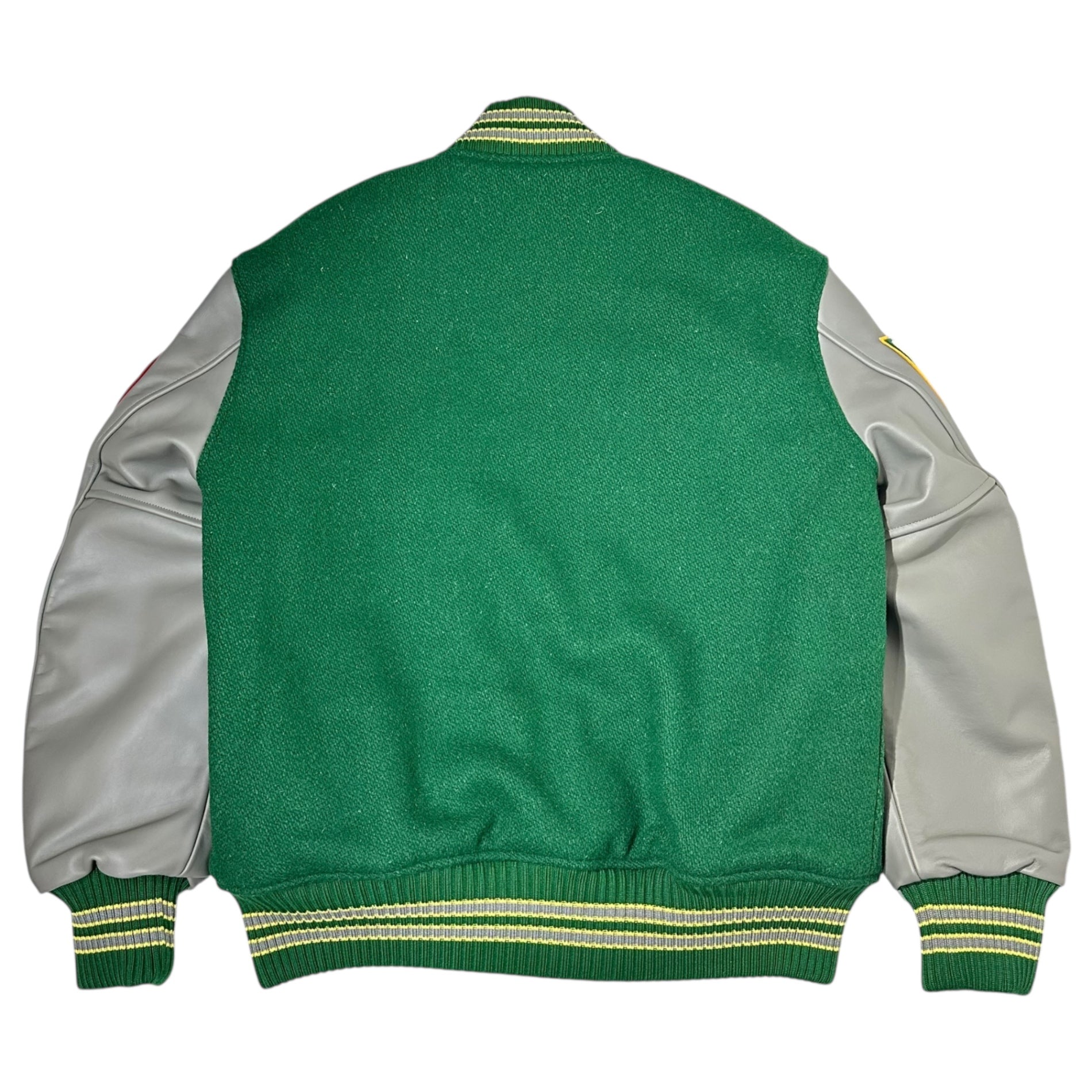 WHITES VILLE(ホワイツビル) 30oz. WOOL MELTON AWARD JACKET 「MAVERICKS」 ウール メルトン アワード ジャケット マーベリックス WV15166 40(L程度) グリーン×グレー スタジャン ジャケット ブルゾン 東洋エンタープライズ