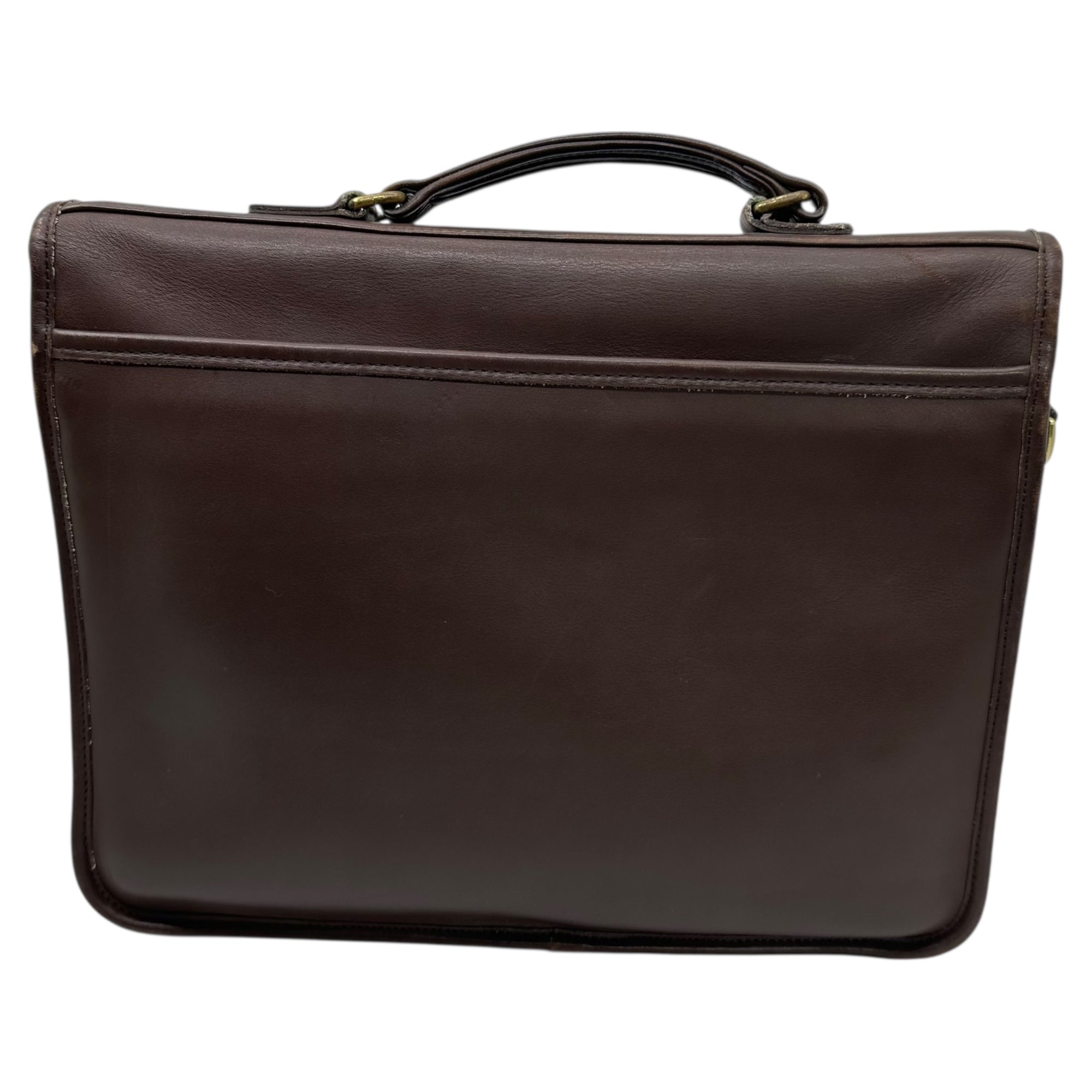 OLD COACH(オールドコーチ) Willis Turnlock Leather 2-Way briefcase ウィリス ターンロック レザー 2WAY ブリーフ ケース 5181 ブラウン ビジネス ショルダー バッグ
