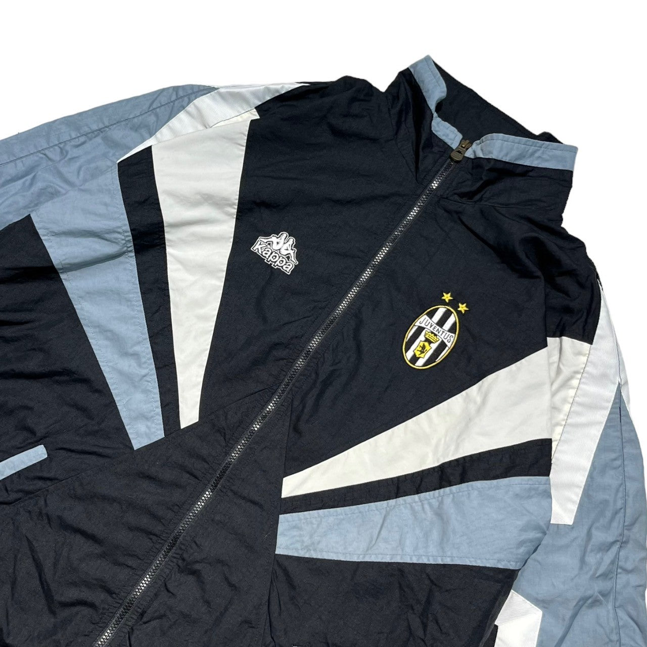 kappa(カッパ) 90's ~ 00's "JUVENTUS" Nylon training wear setup ユヴェントス ナイロン ジャージ セットアップ KF-1100 L ブラック 90年代~ トラック ジャケット ハーフ パンツ