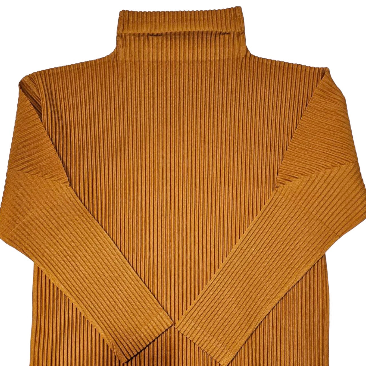 HOMME PLISSE ISSEY MIYAKE(オムプリッセイッセイミヤケ) 19AW high neck pleated pullover/ハイネックプリーツプルオーバー HP93JK123 SIZE 3(L) オレンジ