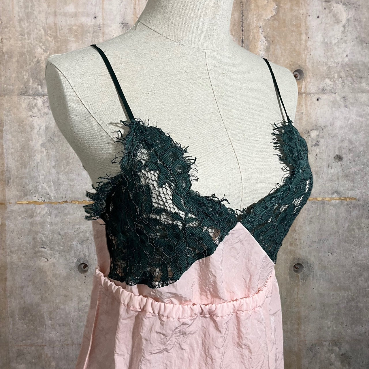 MM6(エムエムシックス) レースシワ加工キャミソールレイヤードセットアップ S32CT0875/S32MA0254 36(Sサイズ程度) ピンク