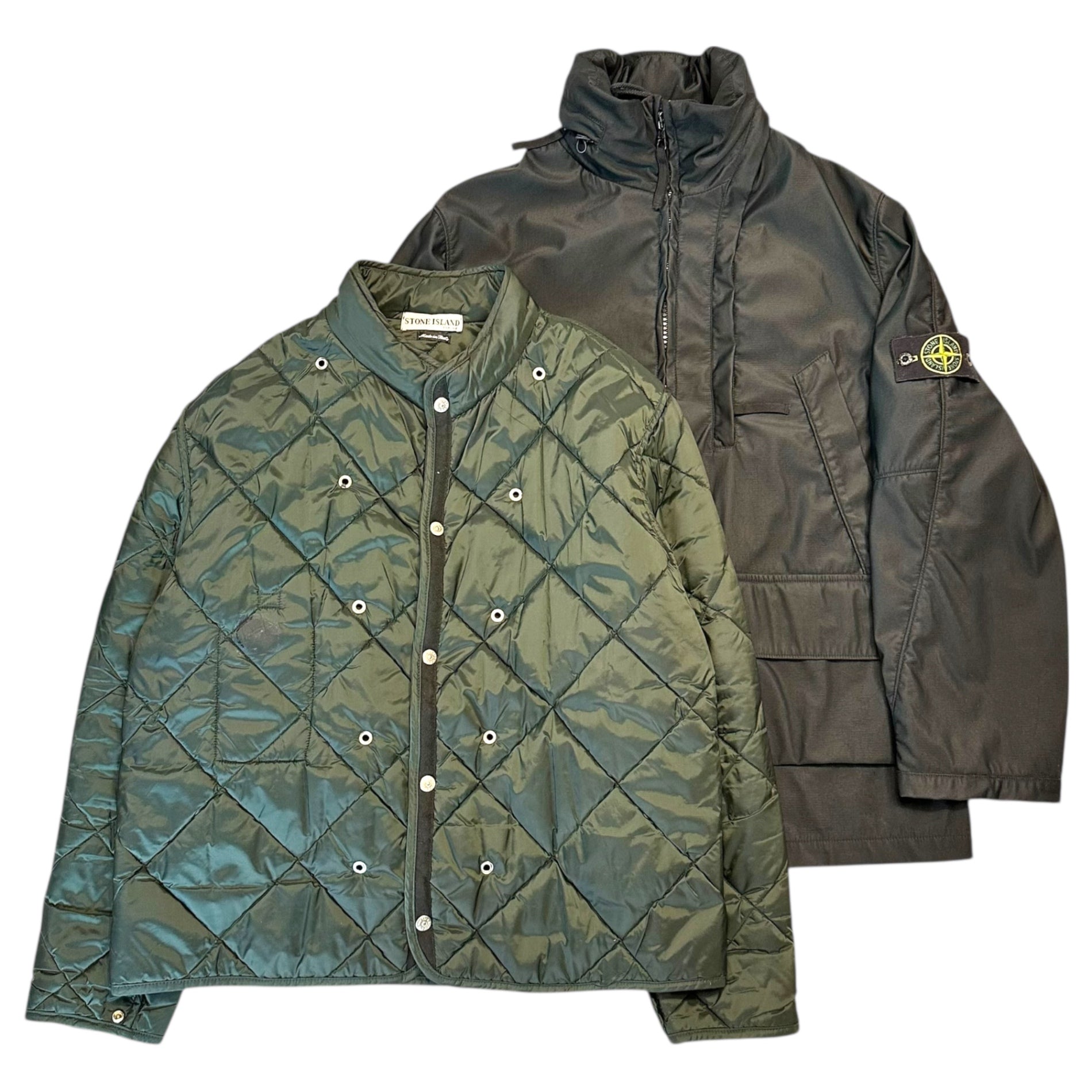 STONE ISLAND(ストーンアイランド) 2000AW 3WAY Nylam Jacket ナイラム ジャケット ライナー付 33154Q42/A M ブラック 00's マウンテンパーカー キルティング 稀少品 アーカイブ