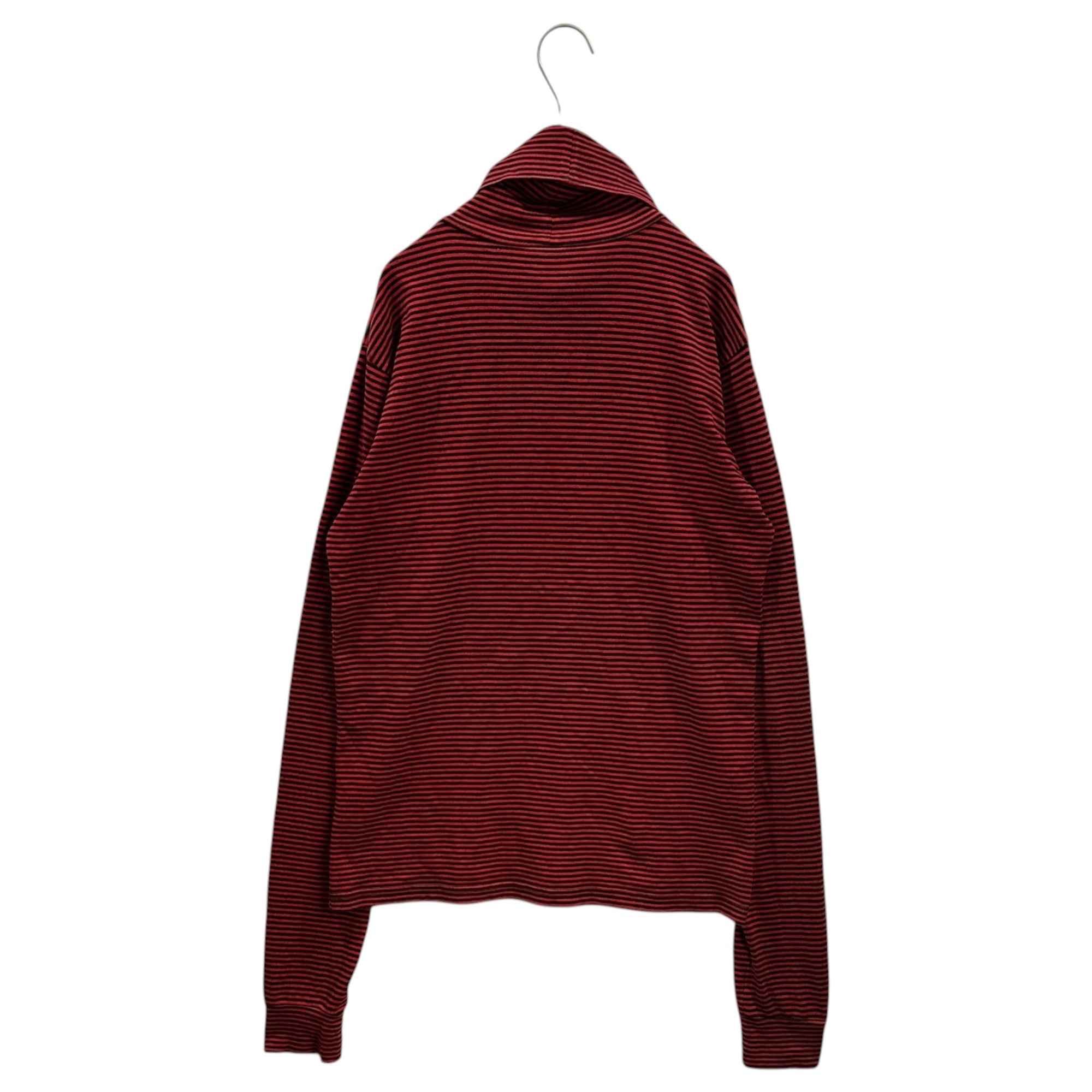 NUMBER (N)INE(ナンバーナイン) 2005AW ”THE HIGH STREETS” Turtleneck Striped L/S T-Shirt ハイストリート期 タートルネック ボーダー 長袖 カットソー 2(S) レッド×ブラック ハイスト期 宮下貴裕