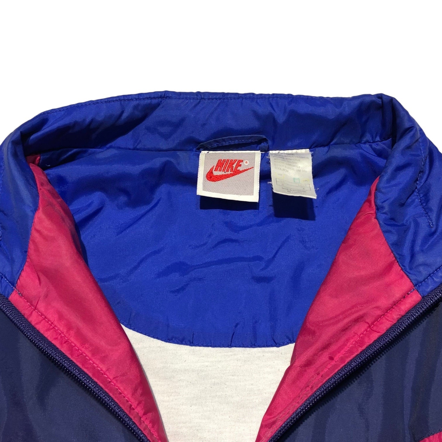 NIKE(ナイキ) 90's nylon jacket ナイロン ジャケット S ネイビー×ピンク 銀タグ ヴィンテージ 90年代