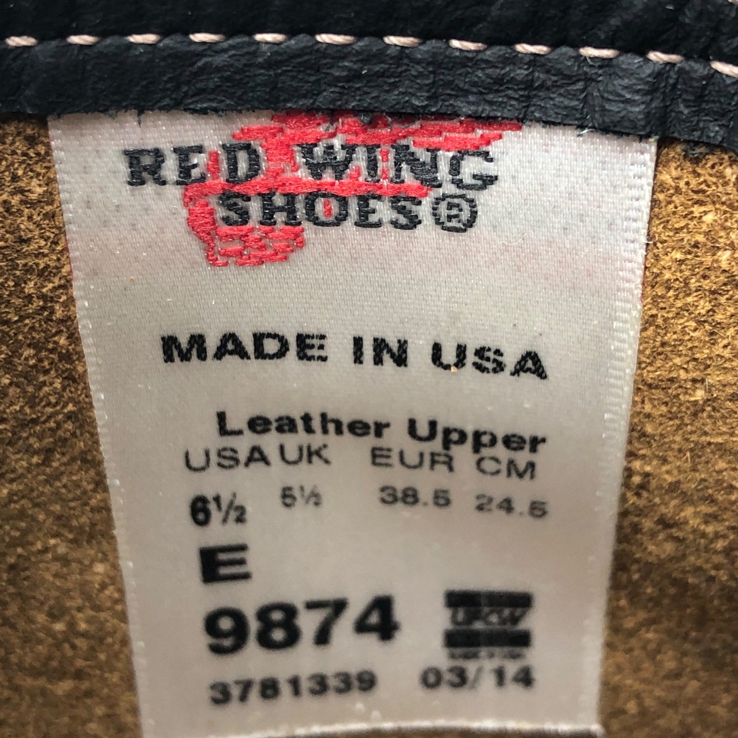 REDWING(レッドウィング) 犬タグ 復刻 IRISH SETTER 6" MOC アイリッシュセッター 6インチモック ワーク ブーツ 9874 6 1/2(24.5cm) ブラック 茶芯