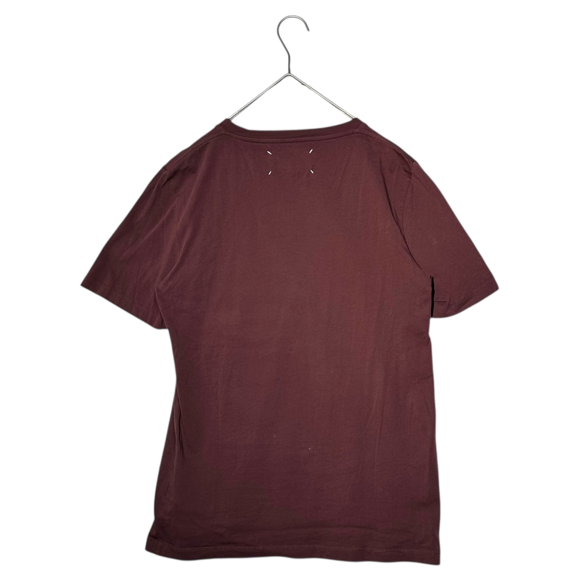 MAISON MARGIELA(メゾンマルジェラ) 17SS Collegiate "M" Print Tee カレッジ ロゴ プリント Tシャツ S50GC0466 44(XS程度) ボルドー ペンキ