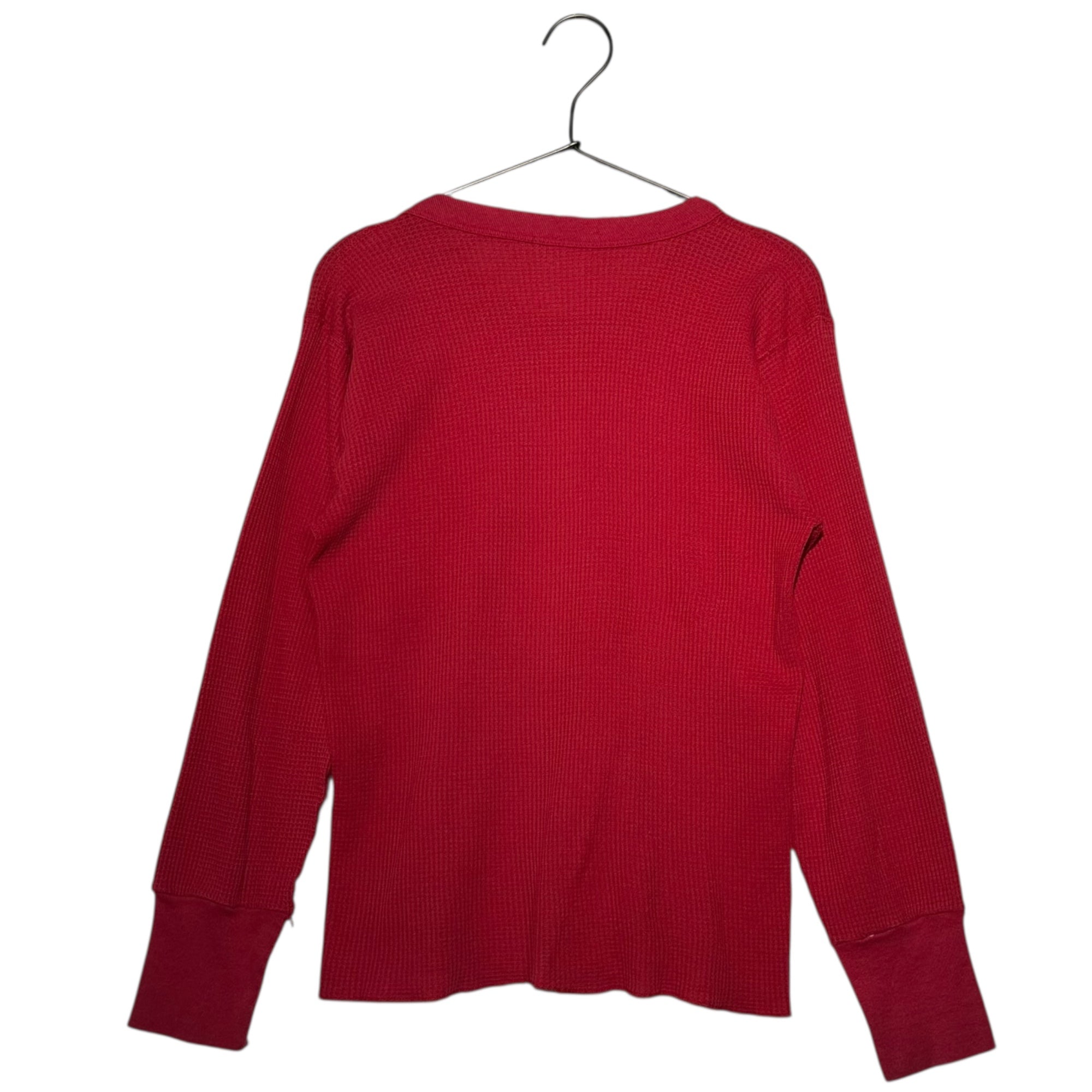VINTAGE(ヴィンテージ) 70~80's thermal longsleeve tops サーマル生地の長袖カットソー 赤 表記無し(Mサイズ程度) レッド