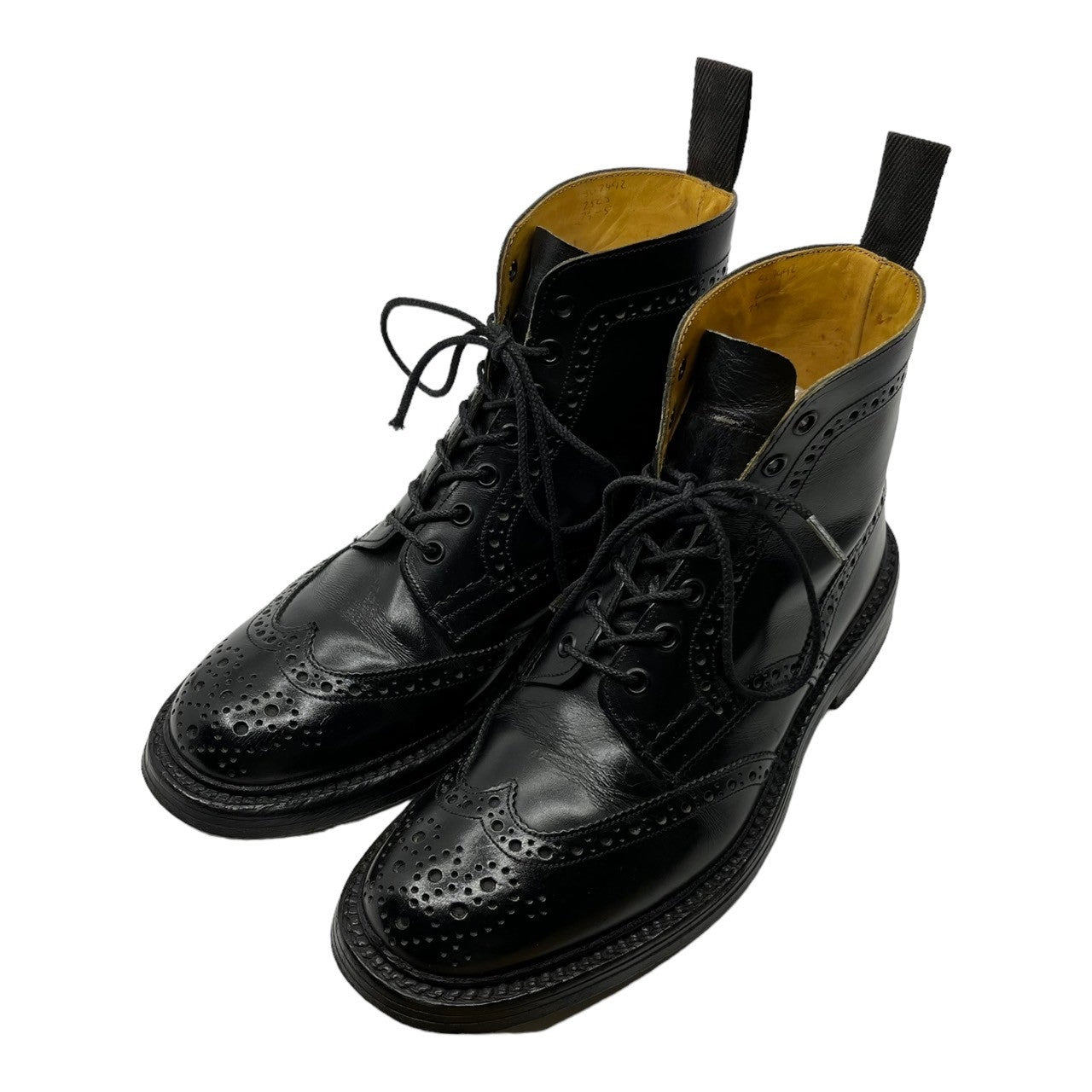 Tricker's(トリッカーズ) COUNTRY BOOTS MALTON カントリーブーツ モールトン 2508 7 1/2 -5(26cm程度) ブラック メダリオン レースアップ ブーツ ドレス