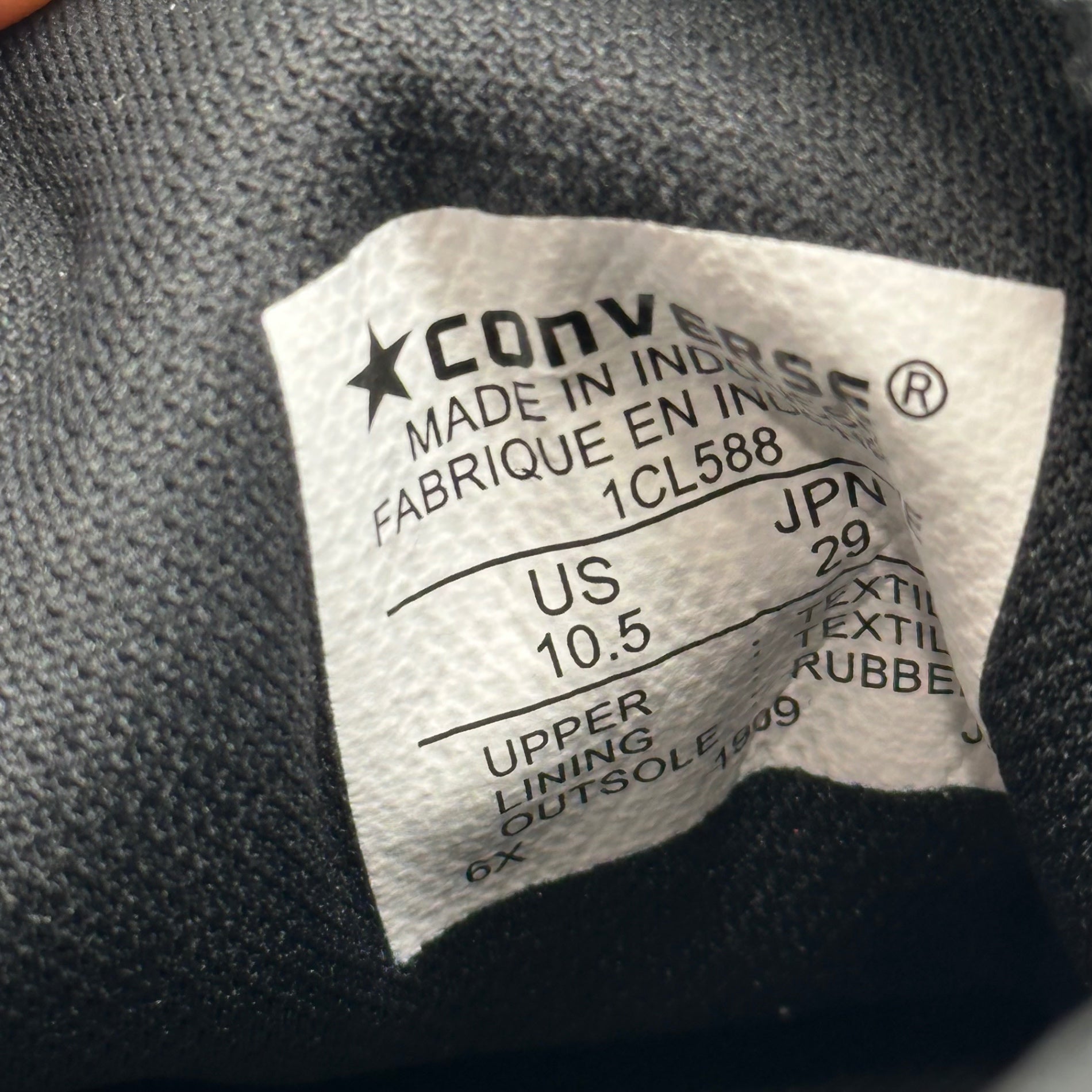 CONVERSE(コンバース) ALL STAR 100 MONOPANEL HI オールスター ハイカット 1CL588 29cm ブラック×ホワイト スニーカー