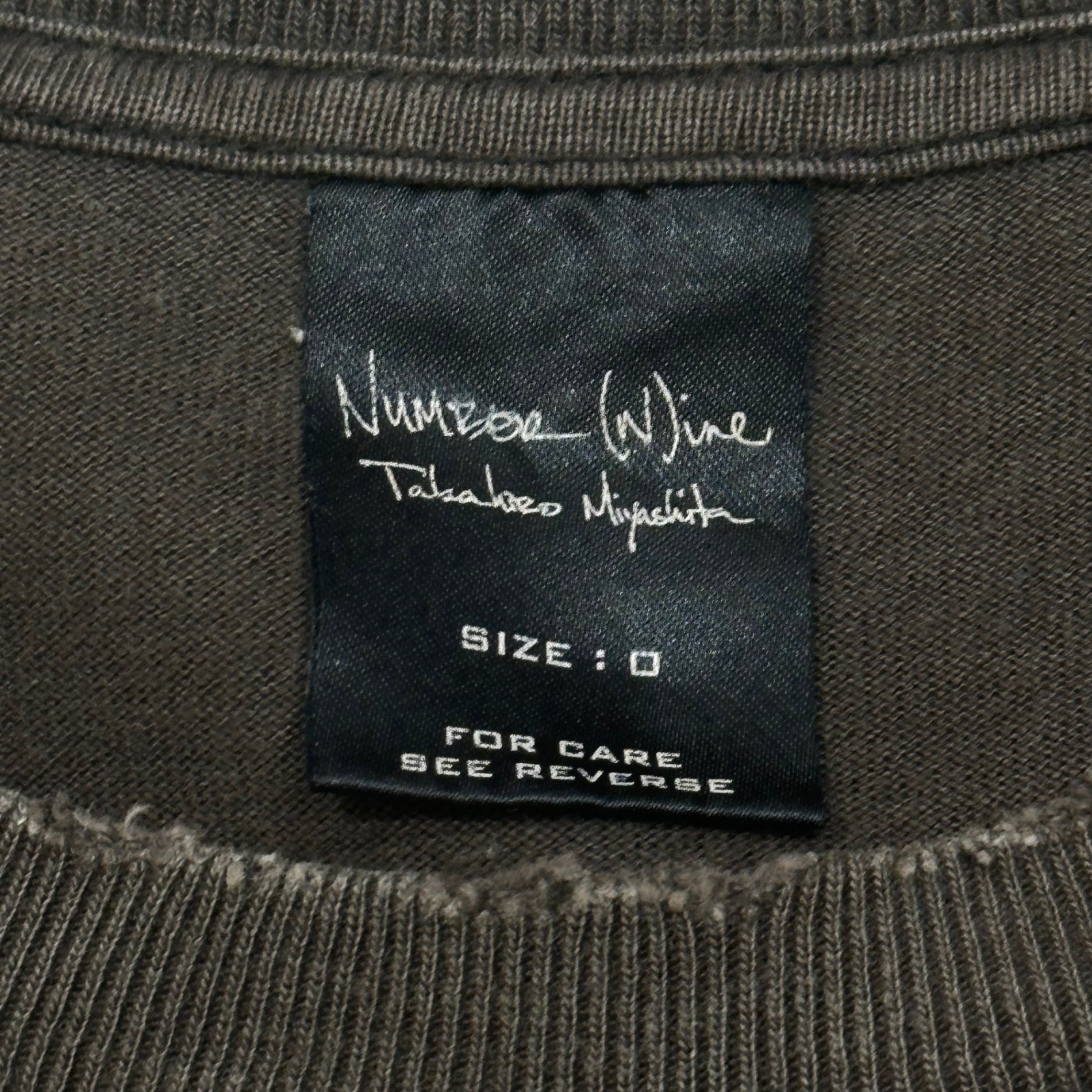 NUMBER (N)INE(ナンバーナイン) 2005SS ”Night Crawler” Skull-Print T-Shirt ナイトクルーラー スカル プリント Tシャツ 0 ブラウン 00's