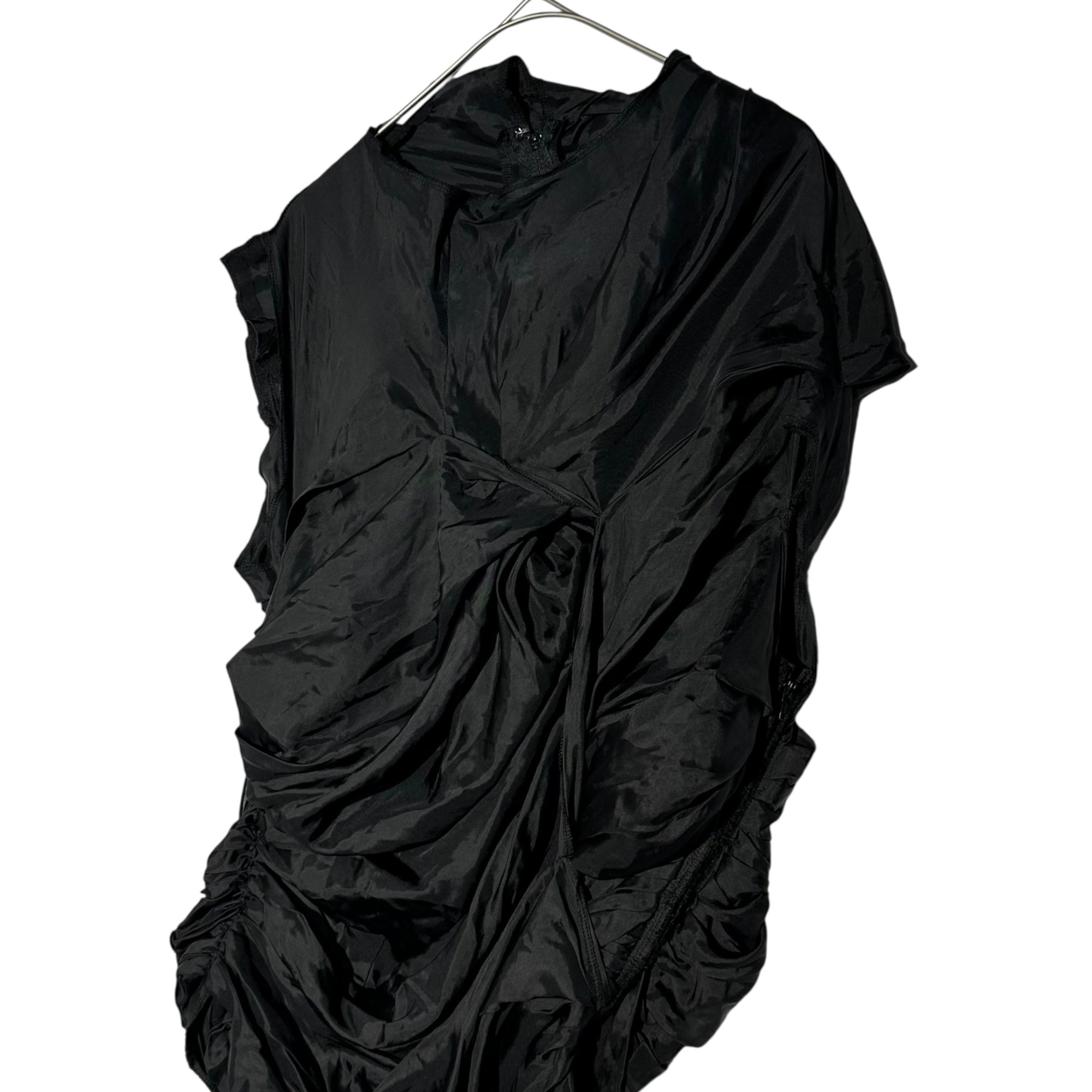 COMME des GARCONS(コムデギャルソン) 11AW Twisted volume gathered sleeveless blouse 捻じれ ボリュームギャザー ノースリーブ ブラウス GH-B016 S ブラック AD2011