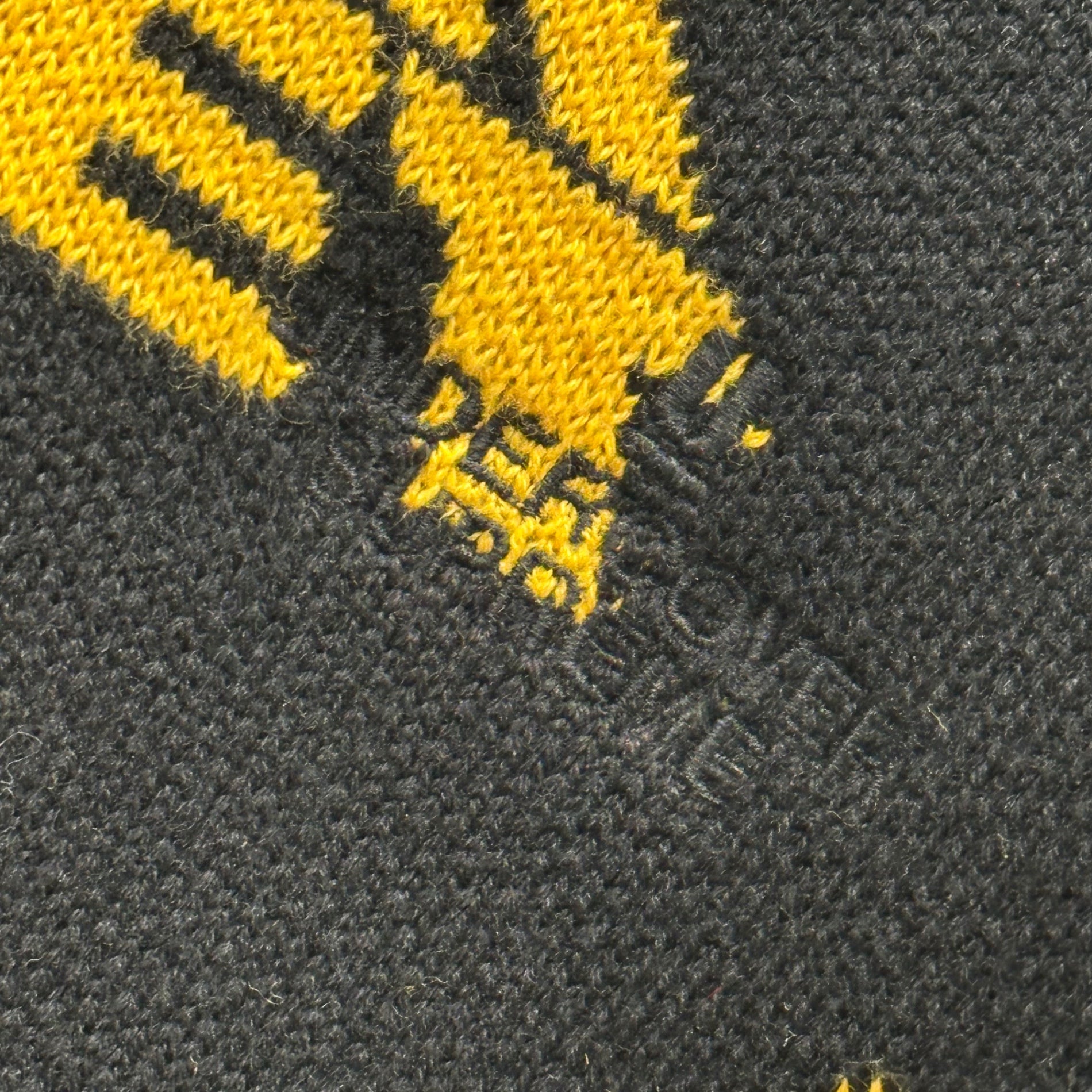 SUPREME×UNDERCOVER(シュプリーム×アンダーカバー) 18SS Public Enemy Sweater パブリック エネミー セーター S ブラック×イエロー クルーネック ニット