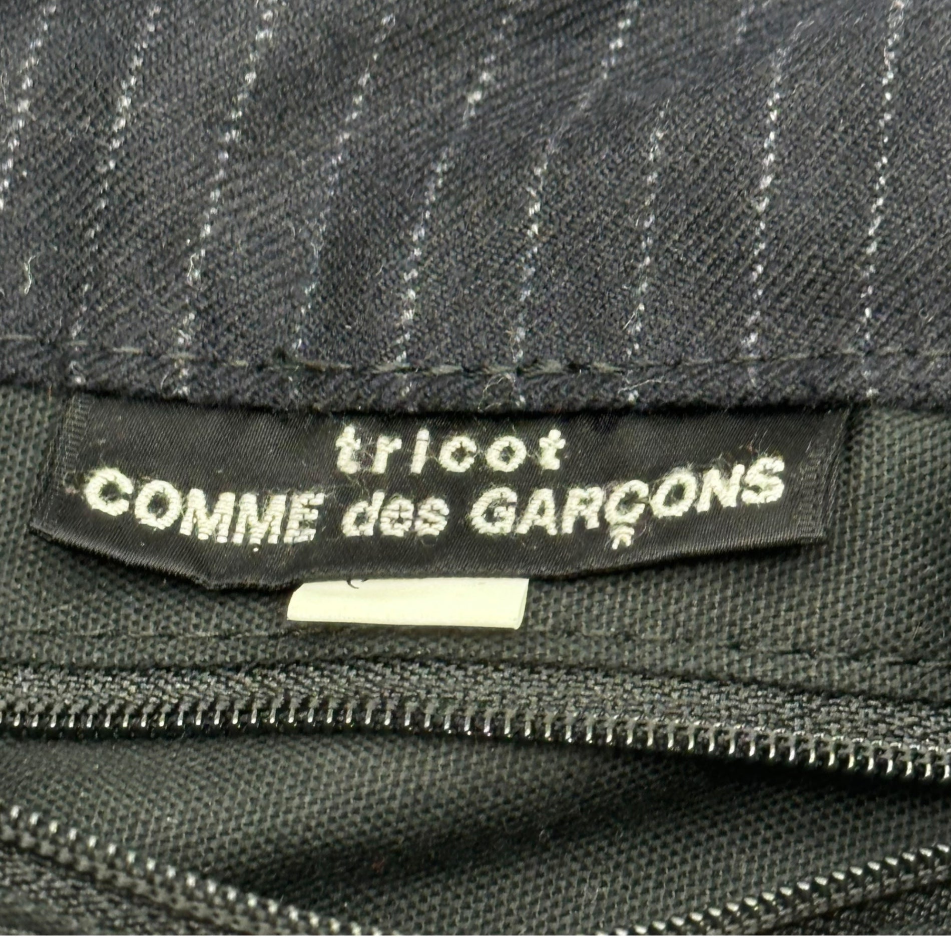 tricot COMME des GARCONS(トリココムデギャルソン) Striped Wool Tote Bag ストライプ ウール トート バッグ TR-K 206 ネイビー